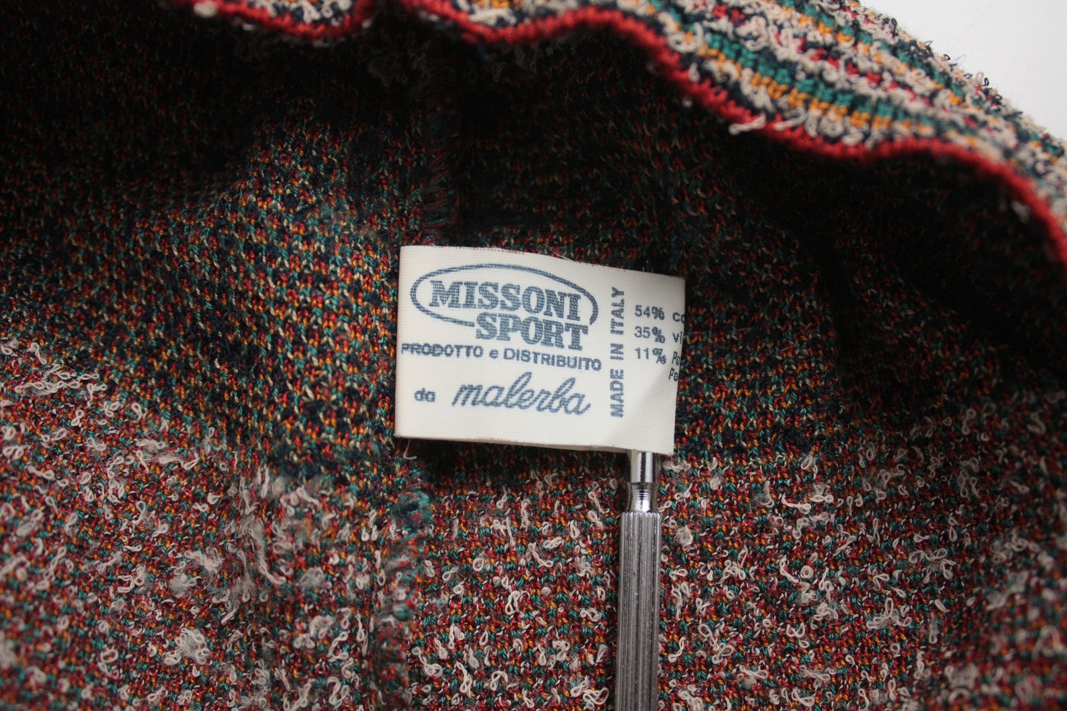 Missoni Missoni Sport Multicolor Abstract Sweater Made In Italy 50 Size US M / EU 48-50 / 2 - 6 Thumbnail