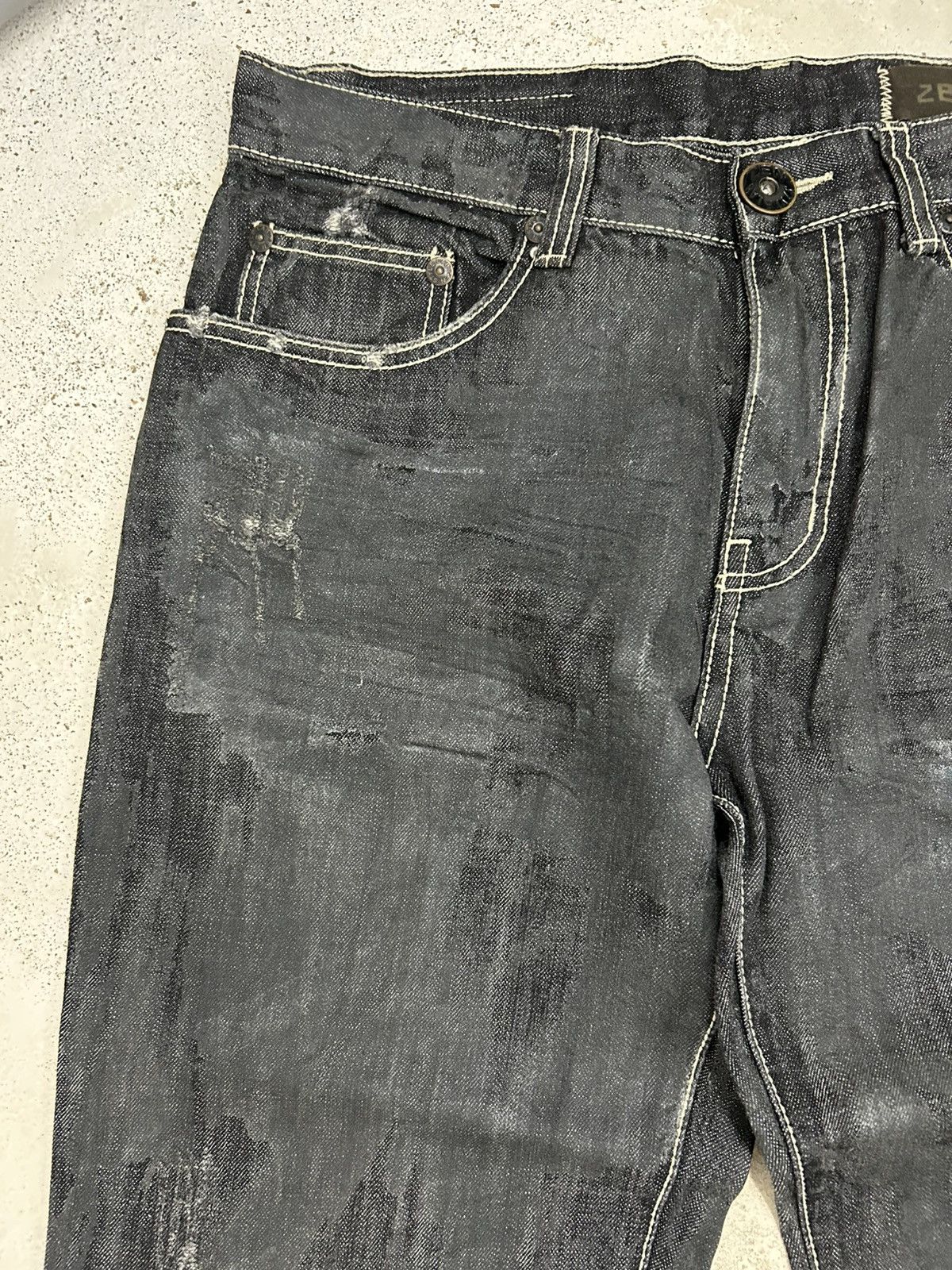 20471120 × GOSTAR DE FUGA × Japanese Brand Zenstyle Lab Japan Jean Pocket Logo Crown Fire Cross Size US 36 / EU 52 - 9 Thumbnail