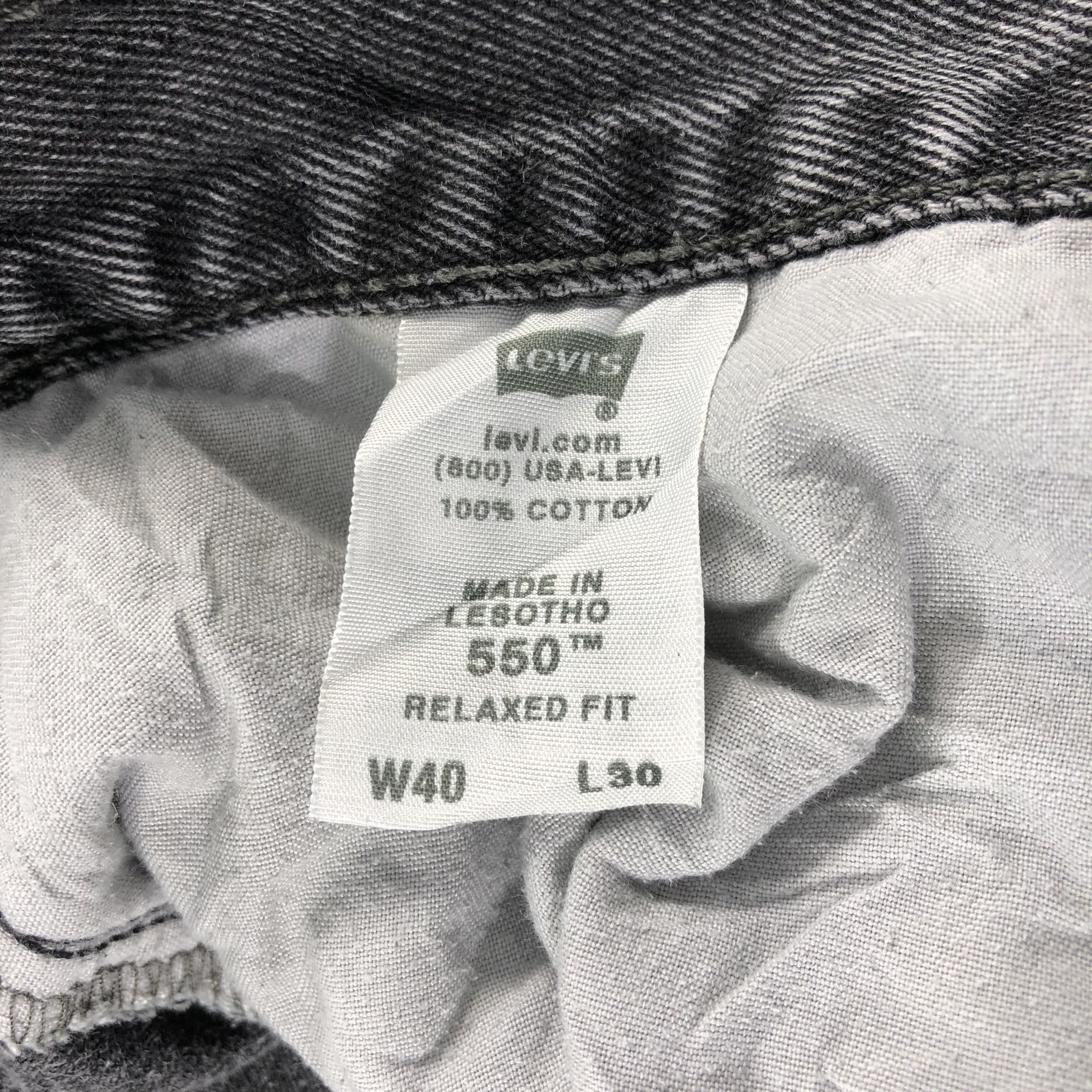 Levi's Vintage Faded Black Levis 550 Jeans-J2530 Size US 39 - 9 Thumbnail