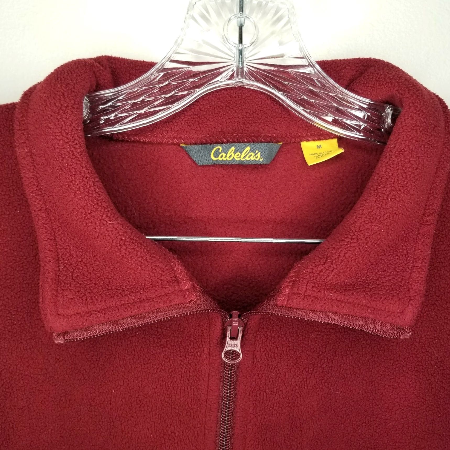Vintage Cabela's Womens Red Full Zip Sweater Size M Jacket Activewear Size M / US 6-8 / IT 42-44 - 3 Thumbnail