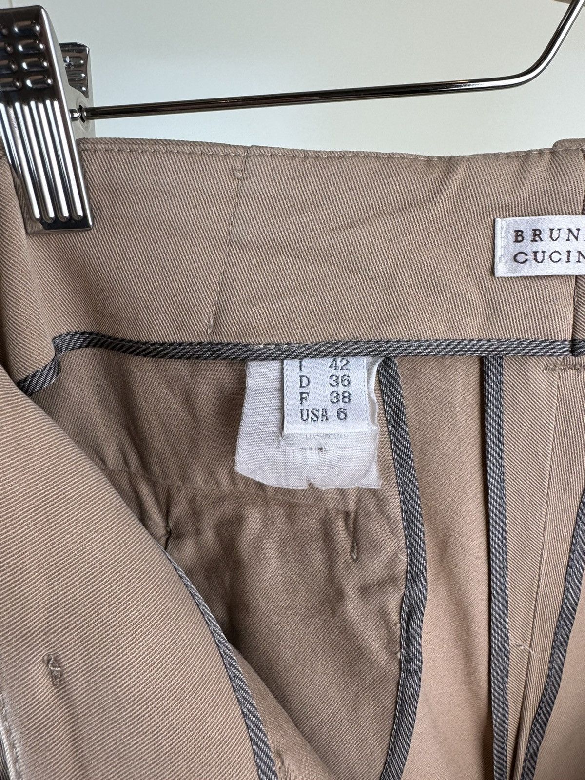 Brunello Cucinelli Brunello Cucinelli equestrian cotton beige trousers pants M Size 28" / US 6 / IT 42 - 11 Thumbnail