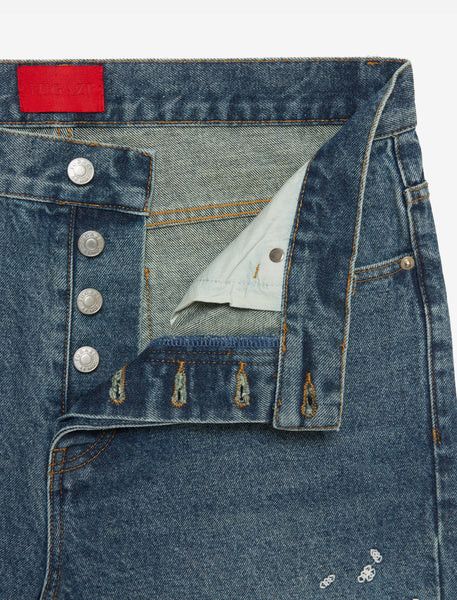 Fugazi Fugazi Chain Splatter Jeans Dark Washed Size US 34 / EU 50 - 4 Thumbnail