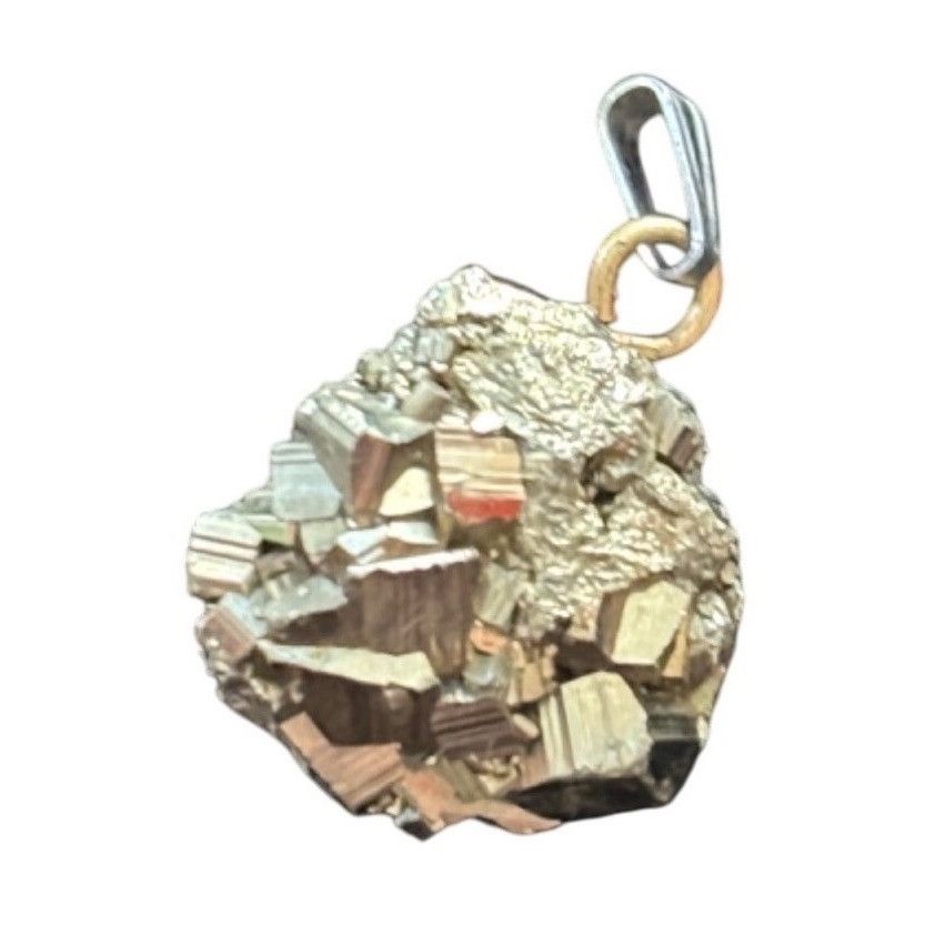 Other Pyrite Gemstone Pendant With Silver Loop Size ONE SIZE - 1 Thumbnail