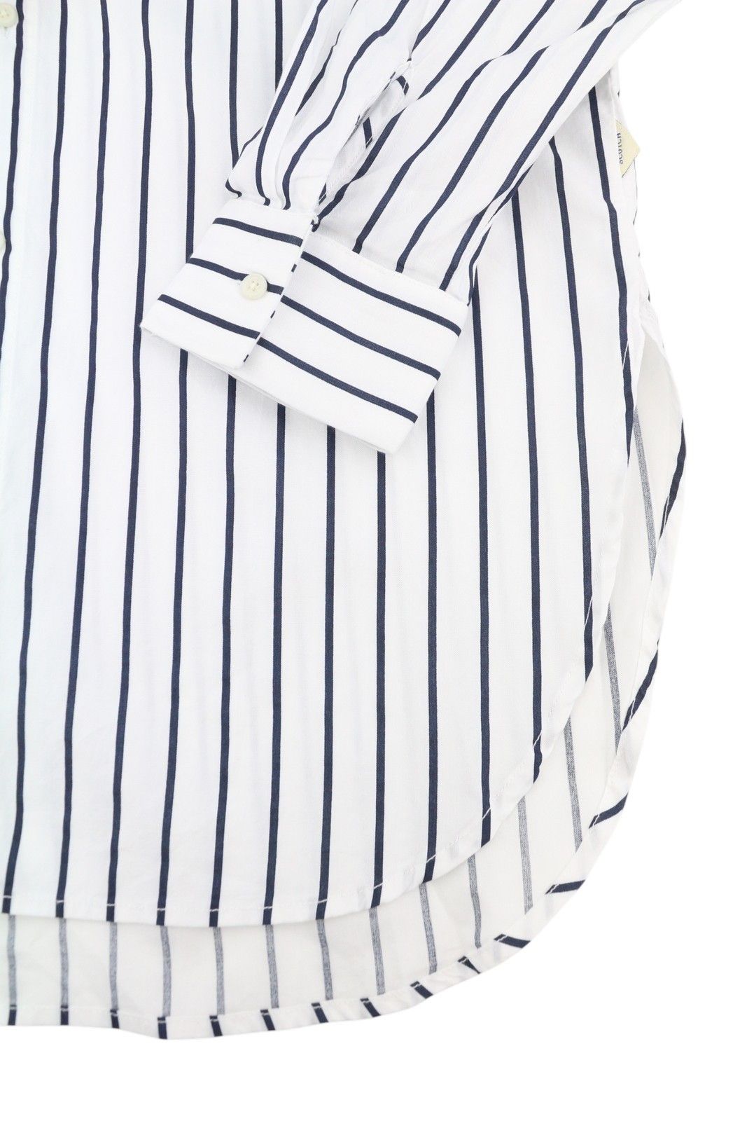Scotch & Soda L White Pinstriped Long Fit Button-Up Shirt 89103 Size US L / EU 52-54 / 3 - 5 Thumbnail