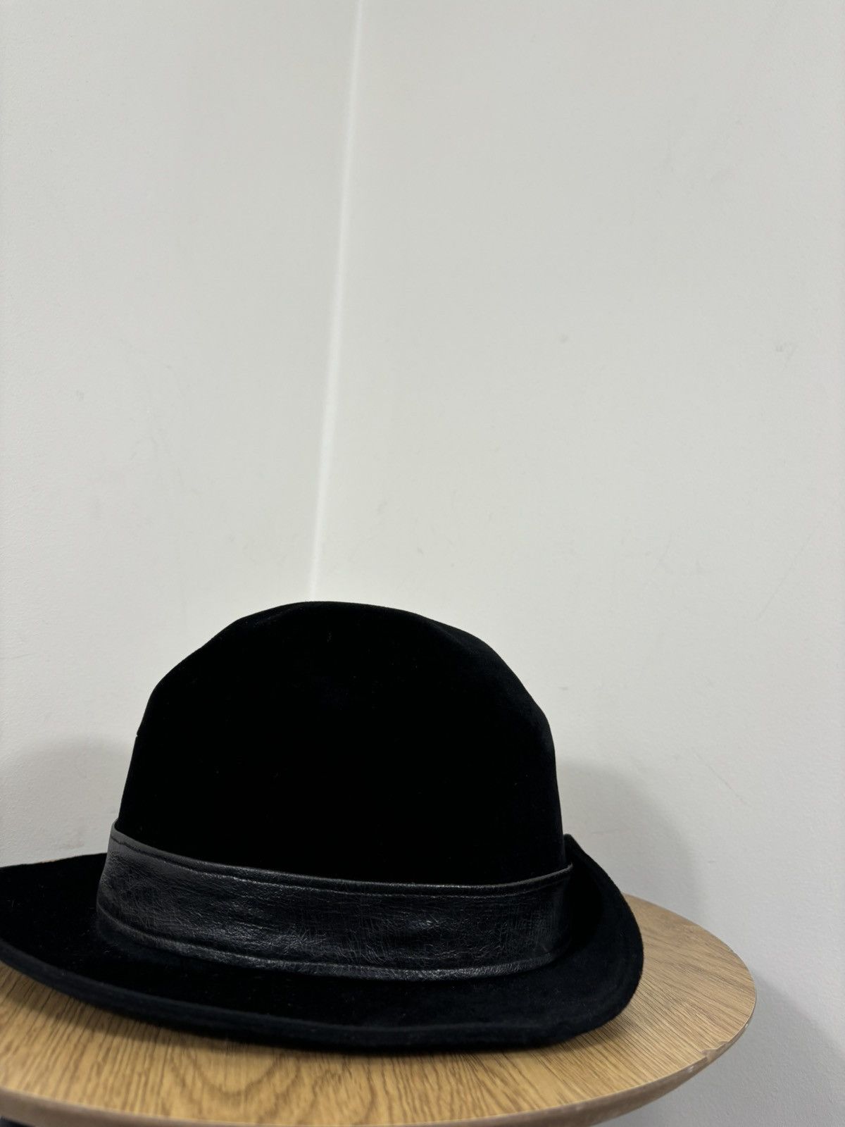 Other Vintage Huckel Alpha Men’s Black Velour Wool Felt Fedora Hat Size ONE SIZE - 11 Thumbnail