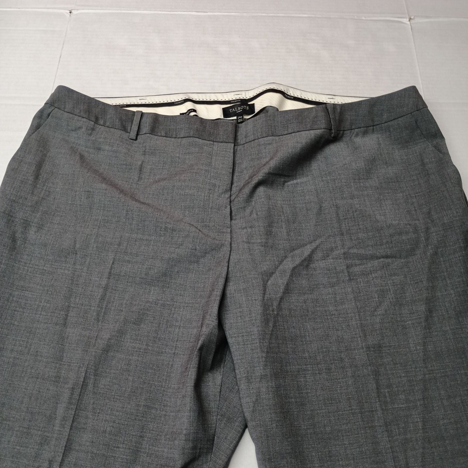 Other Talbots Signature Women High Waist Pants 24W Gray Wool Blend Size 32" / US 10 / IT 46 - 5 Thumbnail