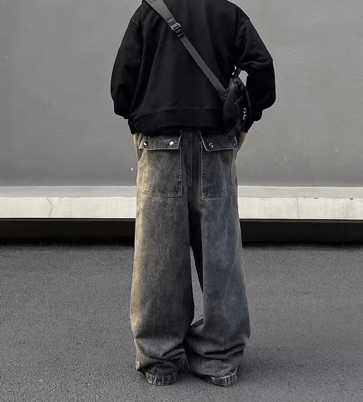 Japanese Brand × Jean High street washed gradient baggy heavyweight jeans Size US 33 - 1 Thumbnail
