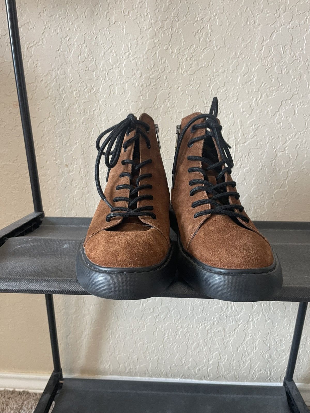 Karl Lagerfeld Suede Zippered Ankle boots Size US 12 / EU 45 - 1 Thumbnail