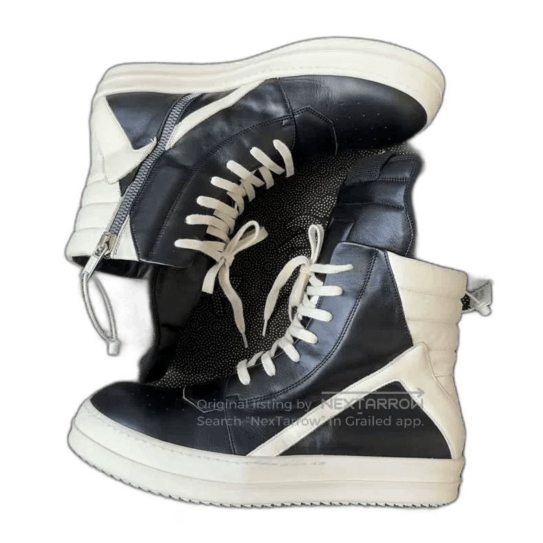 Rick Owens Rick Owens High Top Leather Sneakers Black. Size US 10 / EU 43 - 1 Thumbnail