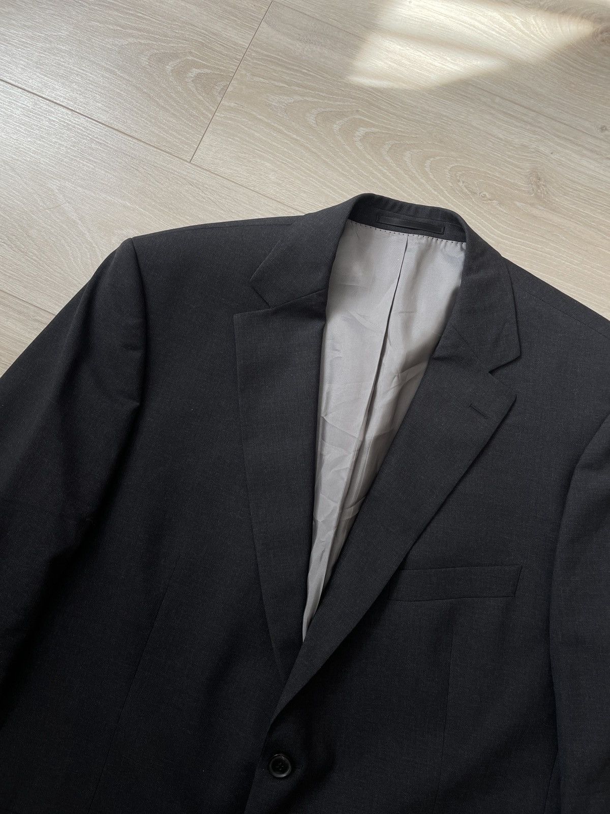 Hugo Boss Vintage hugo boss wool gray blazer classic jacket 46L Size 46L - 2 Thumbnail