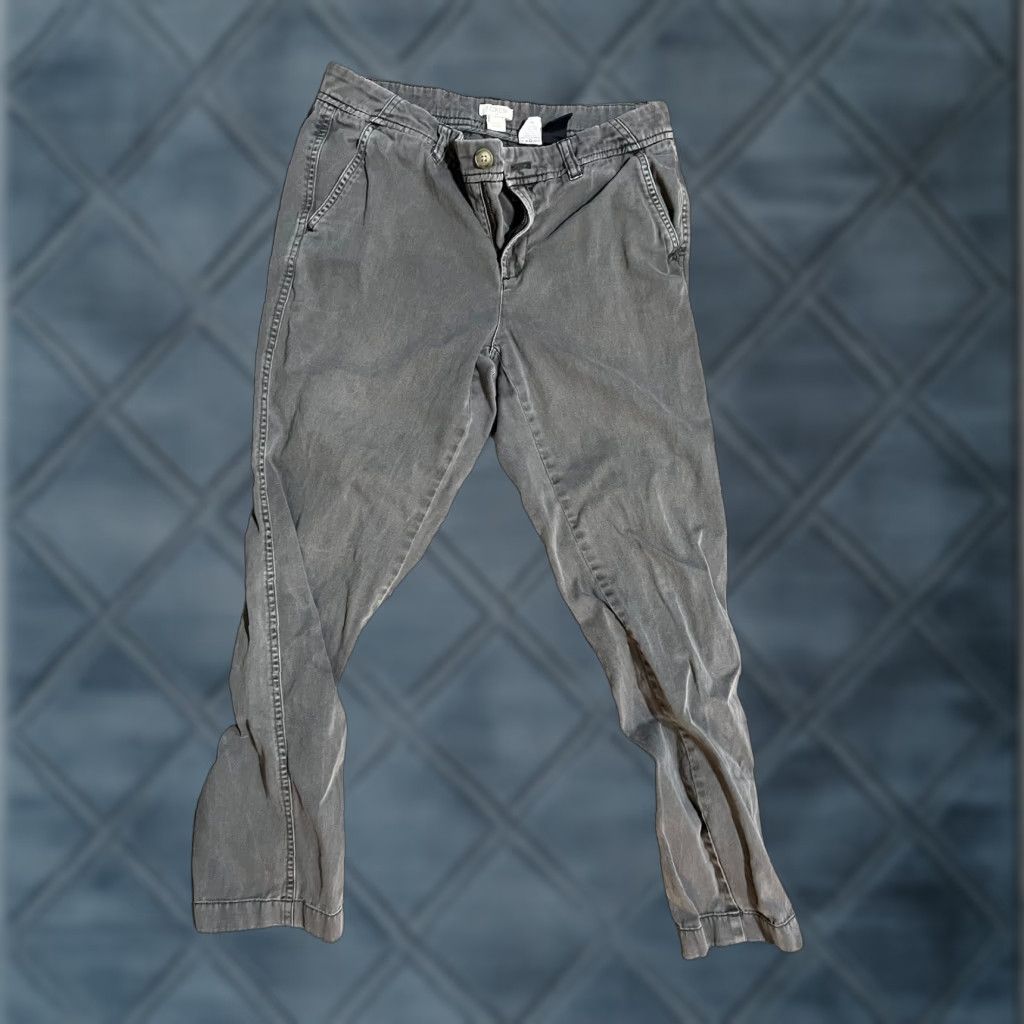 J.Crew J. Crew Womens Chino Pants Slim Gray Size 2 | 100% Cotton Slimming F3176 Size 26" / US 2 / IT 38 - 1 Thumbnail