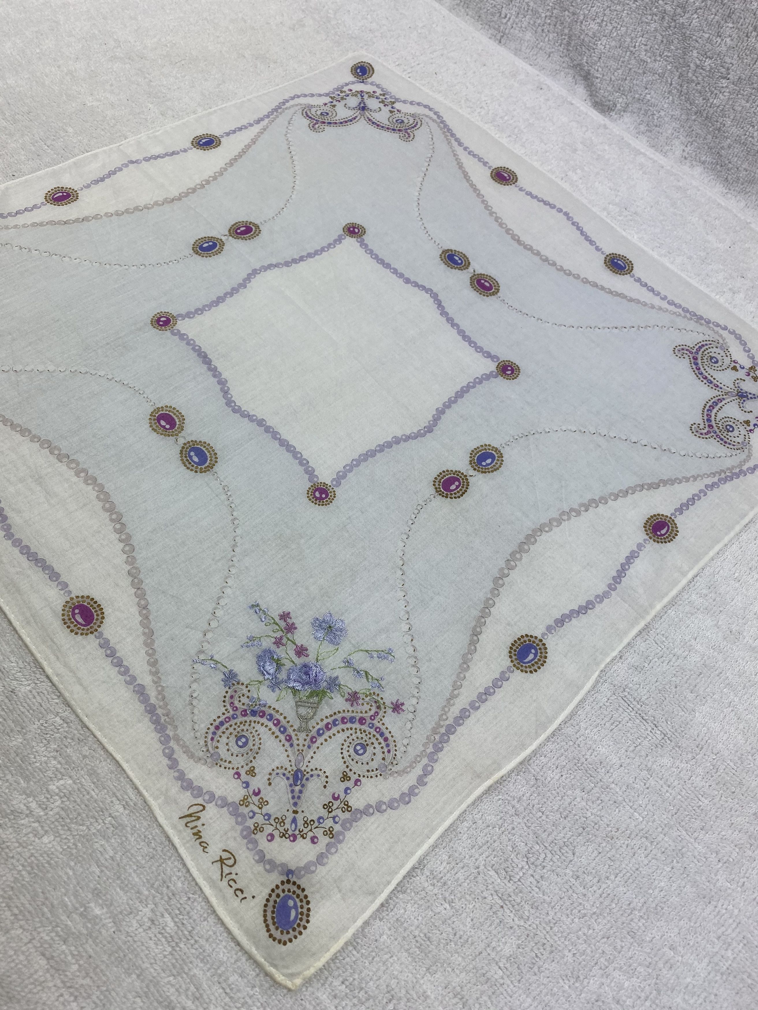 Nina Ricci × Vintage Nina Ricci Handkerchief / Bandana / Neckerchief Size ONE SIZE - 4 Thumbnail