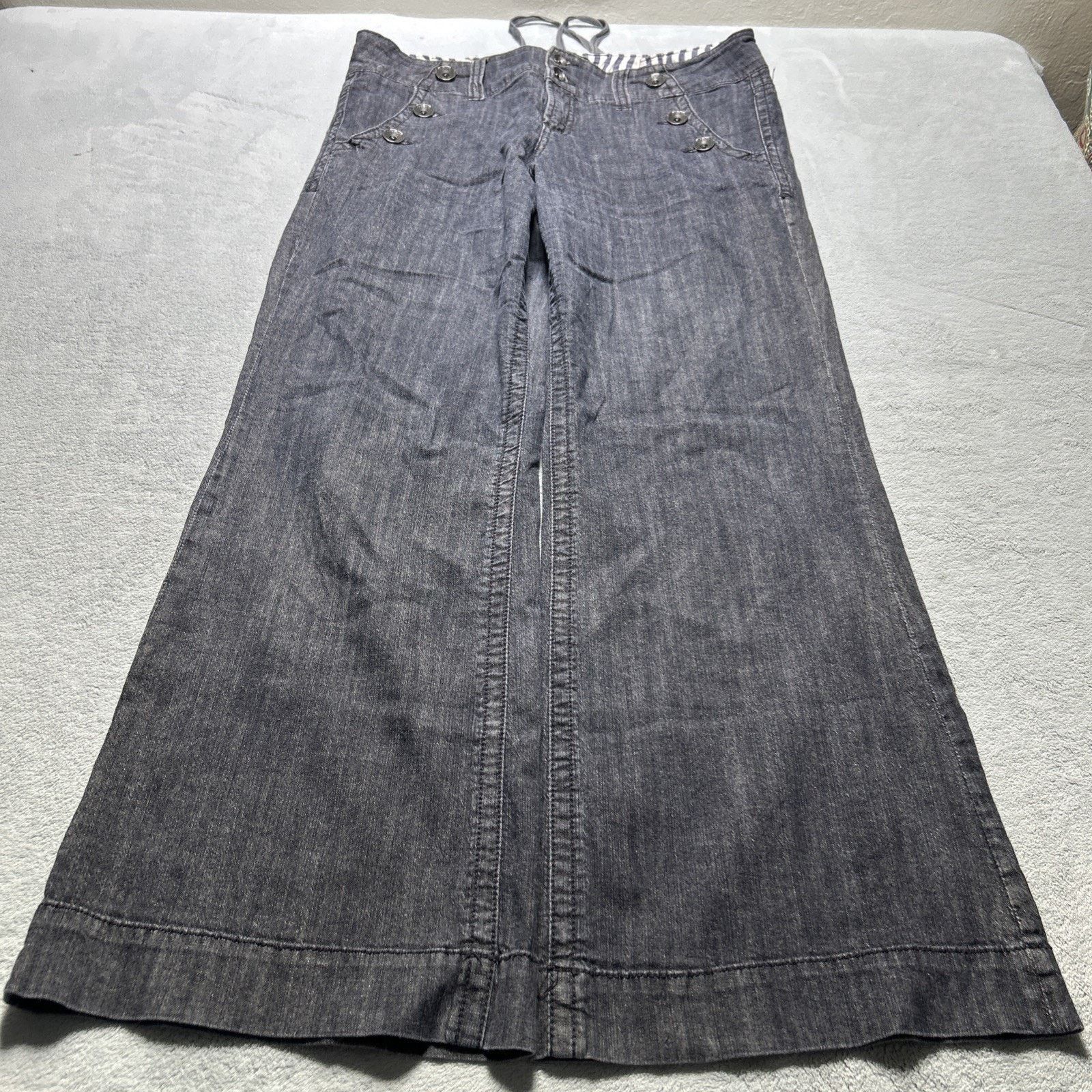 7 For All Mankind Y2k 2000s Tie Closure Beyond Baggy Jeans Womens 18 36x30 Size 36" / US 14 / IT 50 - 2 Thumbnail