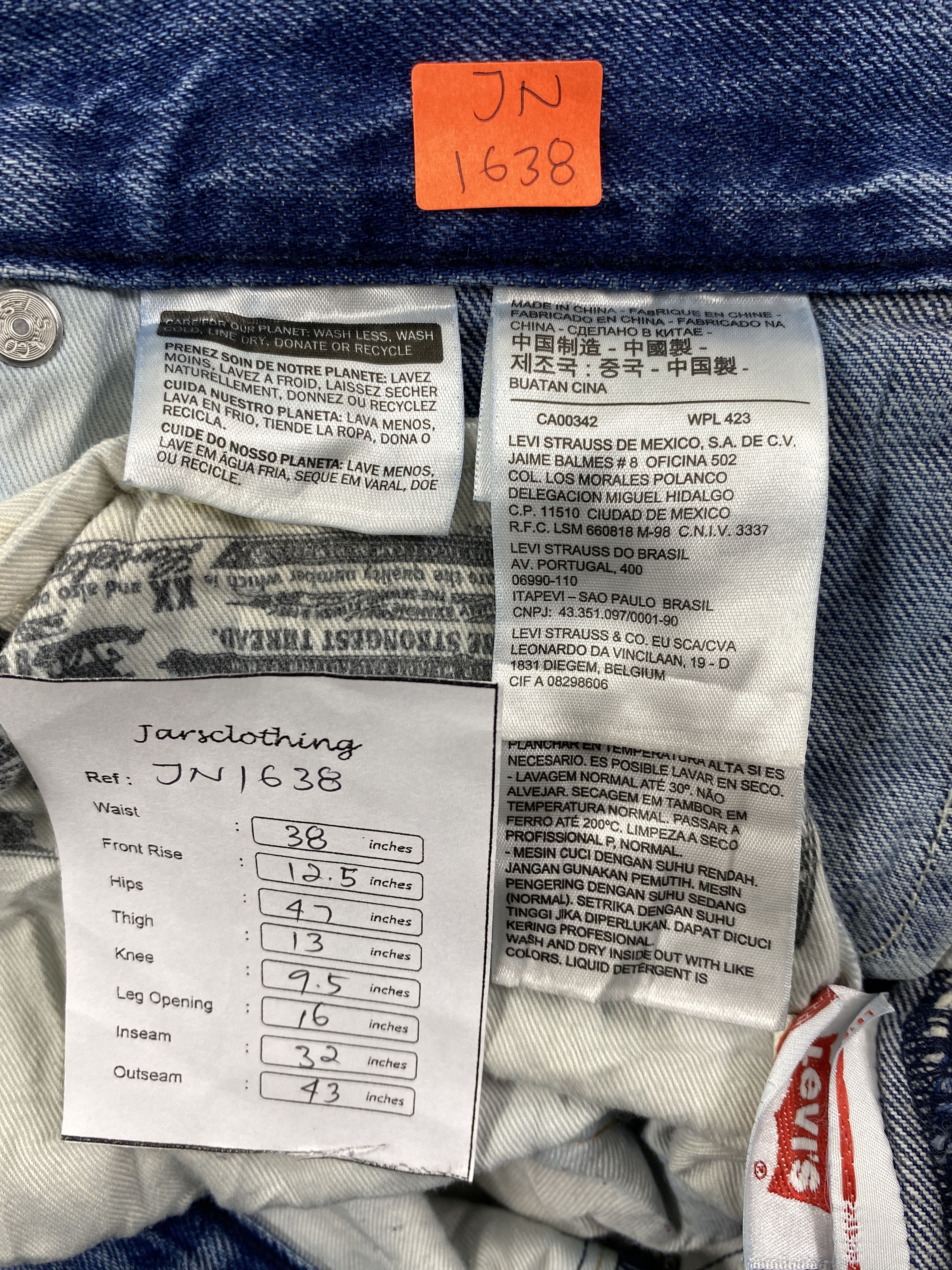 Levi's Distressed Blue Levi's 501 Alter Taper 38x32 Denim -JN1638 Size US 38 / EU 54 - 8 Thumbnail