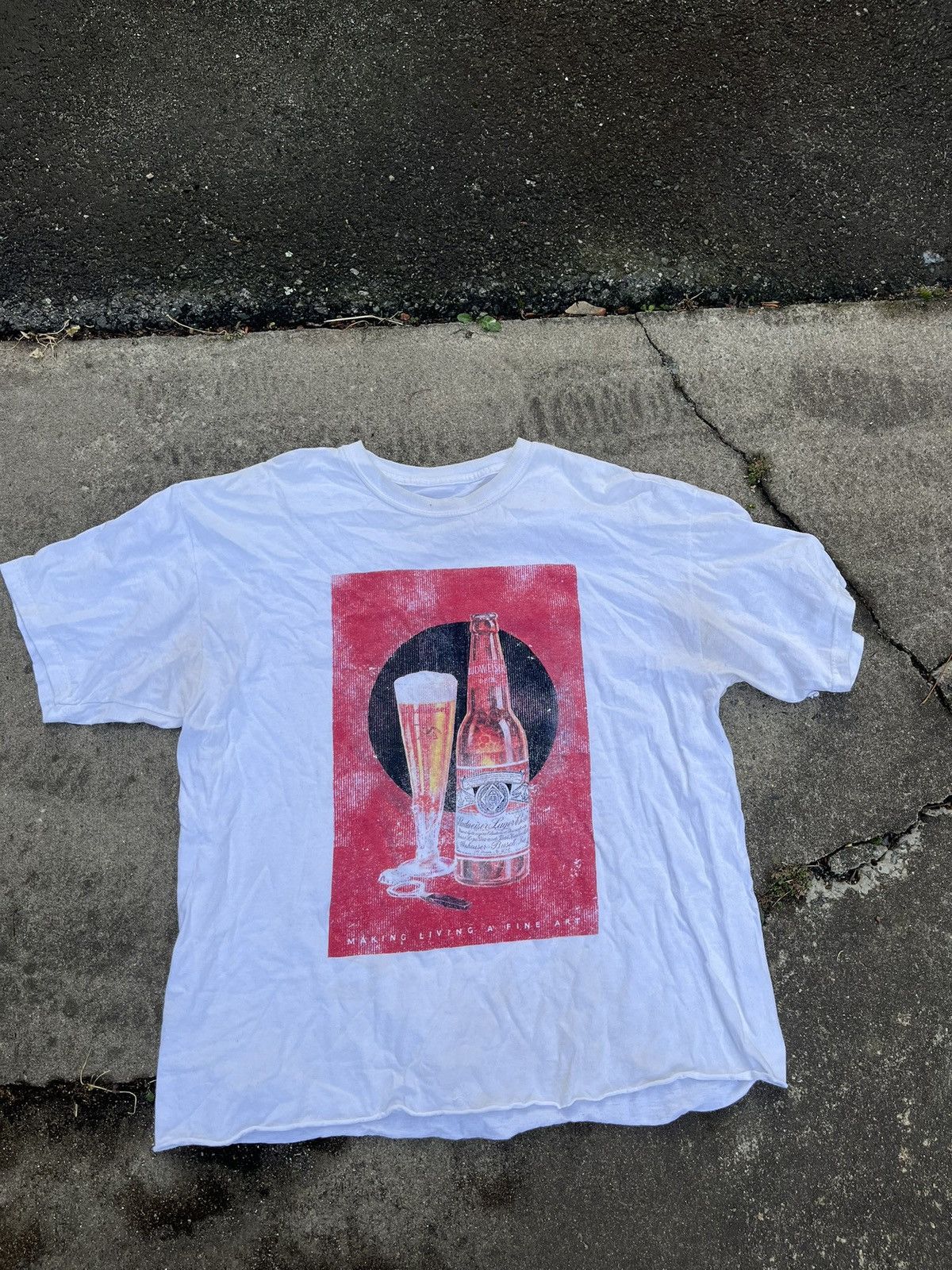 Budweiser Cropped Budweiser T-Shirt Size US XL / EU 56 / 4 - 1 Thumbnail