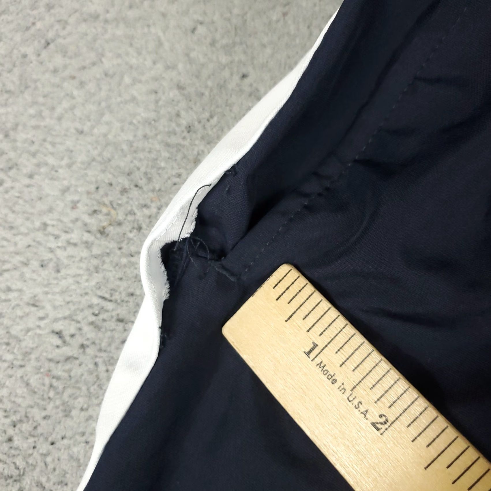 Adidas Adidas Pants Mens M Navy Blue White Ankle Zip Windbreaker Track Joggers Size US 31 - 5 Thumbnail
