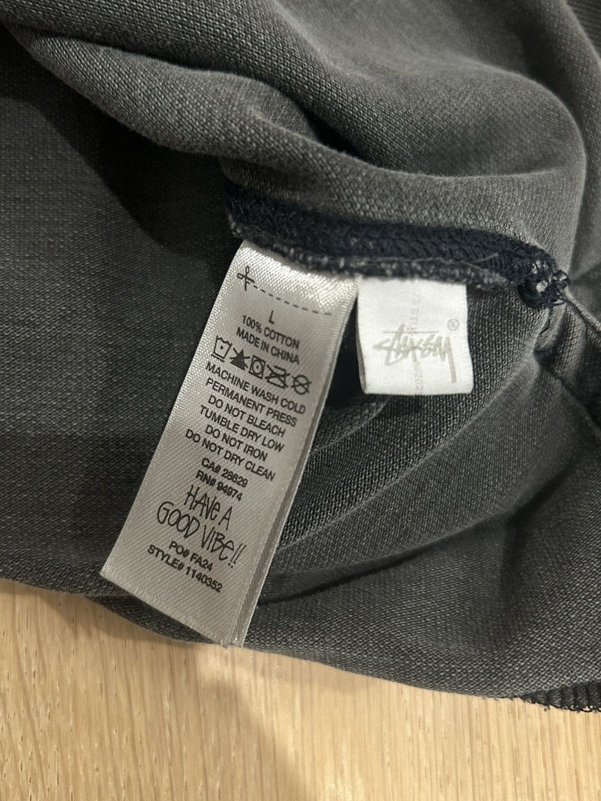 Stussy Stussy Cotton Football Pigment Dyed Crew Washed Black Size US L / EU 52-54 / 3 - 3 Thumbnail