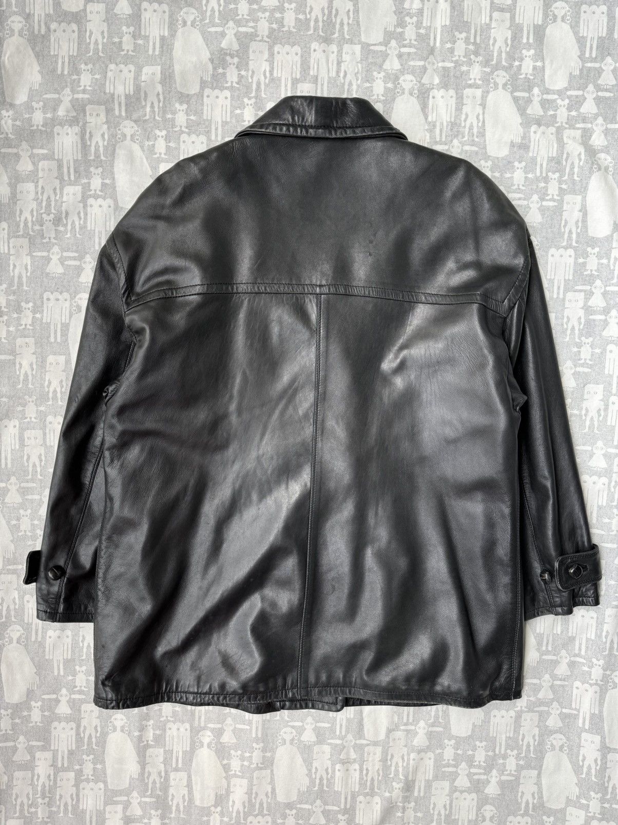 Jil Sander Jil Sander 1980's Double Breasted Leather Caban Jacket Size US S / EU 44-46 / 1 - 6 Thumbnail