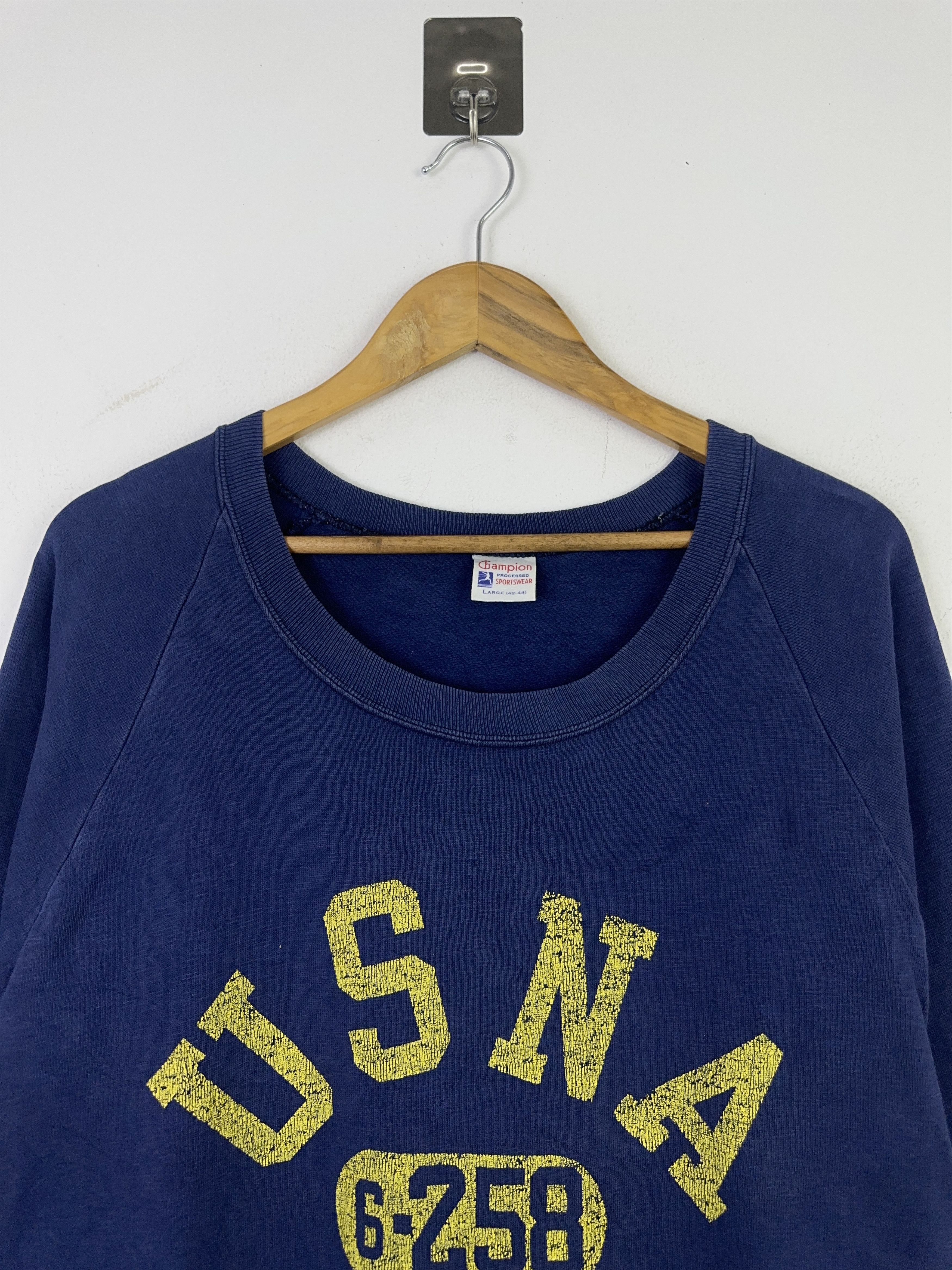 Champion Vintage Champion USNA Navy Short Sleeve Sweatshirt BP009 Size US L / EU 52-54 / 3 - 2 Thumbnail