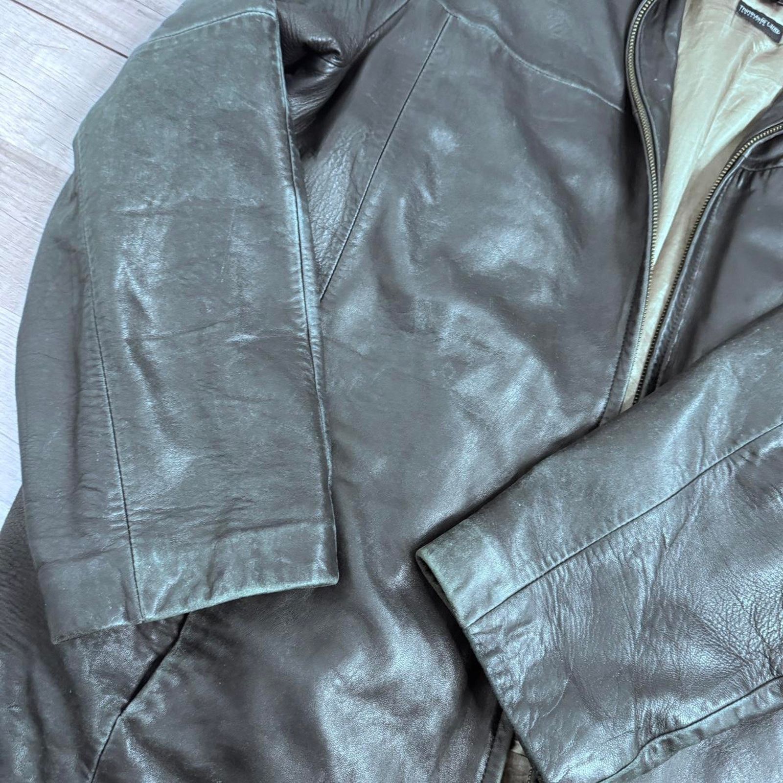 Vintage × Wilsons Leather Wilson’s Leather Men’s Vintage Leather Jacket Distressed Size US XXL / EU 58 / 5 - 3 Thumbnail