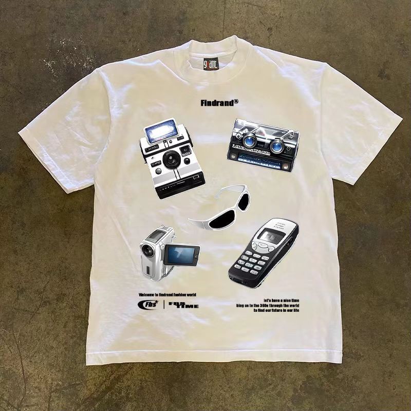 Japanese Brand White casual retro digital camera print t-shirt Size US M / EU 48-50 / 2 - 1 Thumbnail