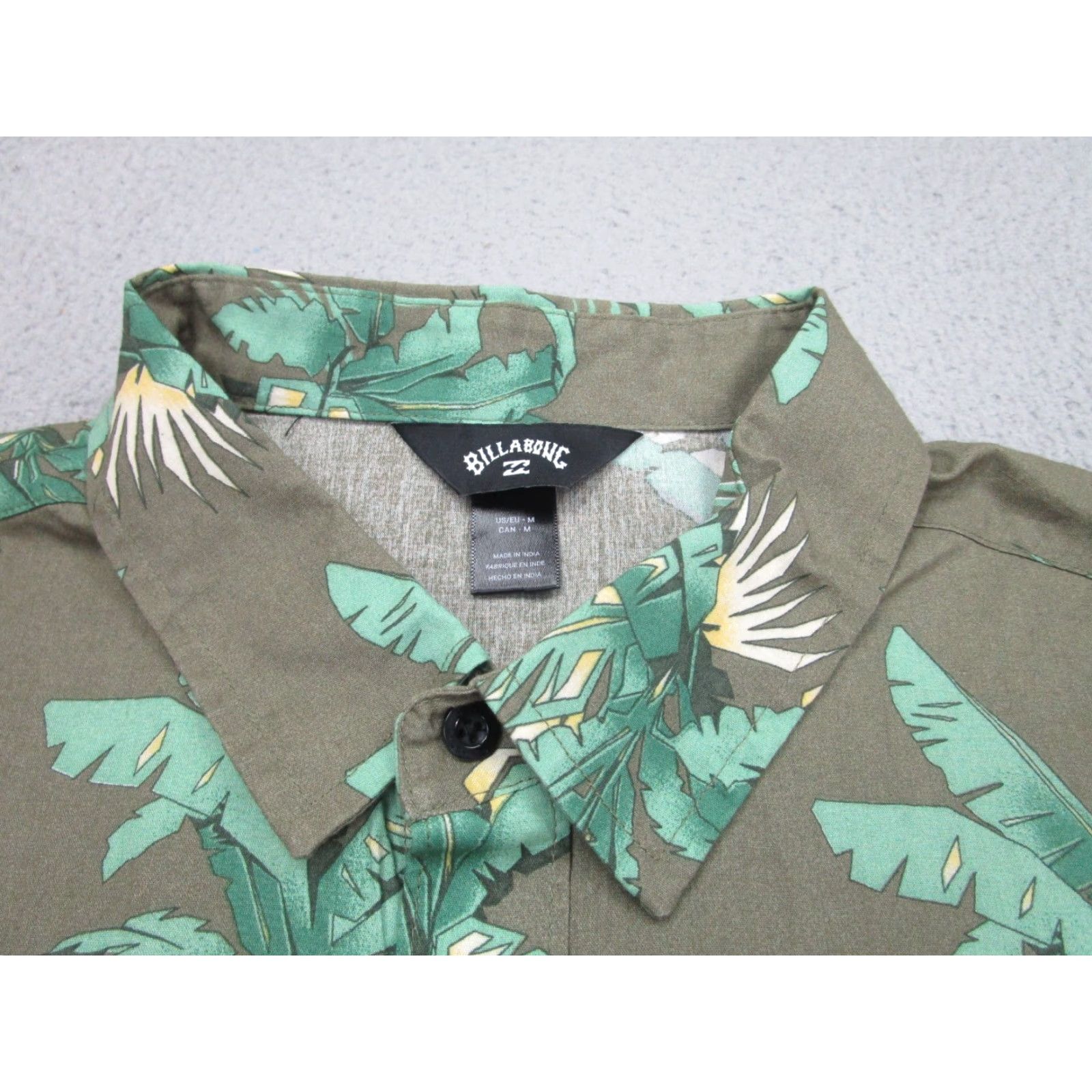 Billabong Billabong Shirt Mens Medium Green Hawaiian Aloha Button Front Cotton Size US M / EU 48-50 / 2 - 5 Thumbnail
