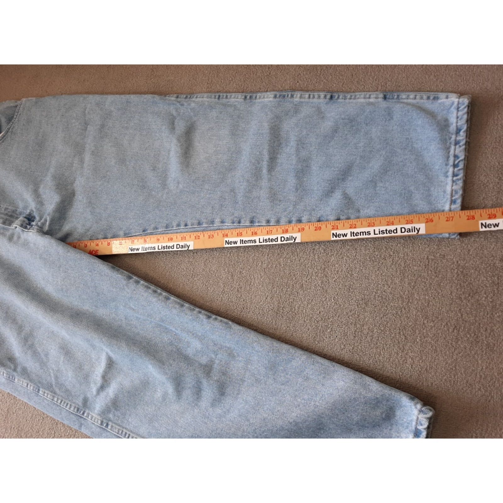 Wrangler Wrangler Pants Mens Size 42x30 Blue Light Wash denim Workwear Pants Straight Mens Regular Capacity Wrangler RIGGS Workwear Size US 42 / EU 58 - 2 Thumbnail