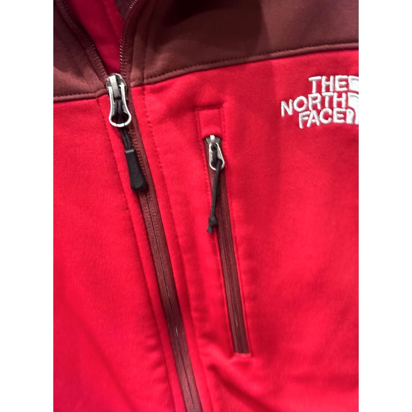 The North Face The North Face Sweater Shirt XL Zippered Red Maroon Men Multicolor Cardigan 90s-style (Mens) Size US XL / EU 56 / 4 - 7 Thumbnail
