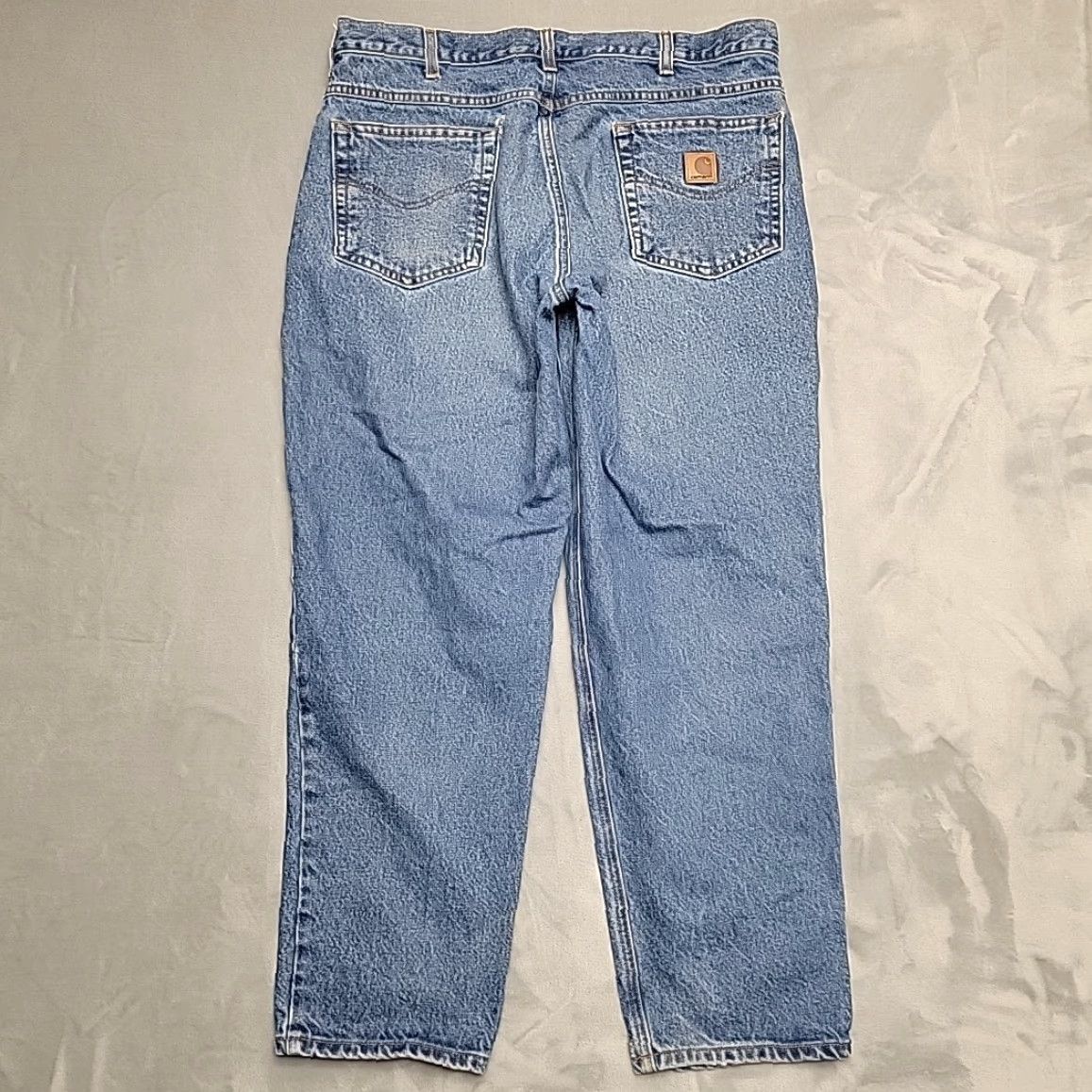 Carhartt VINTAGE Carhartt Jeans Men 38x30 Blue Denim Relaxed Fit Faded Work Casual B17 Size US 38 / EU 54 - 7 Thumbnail