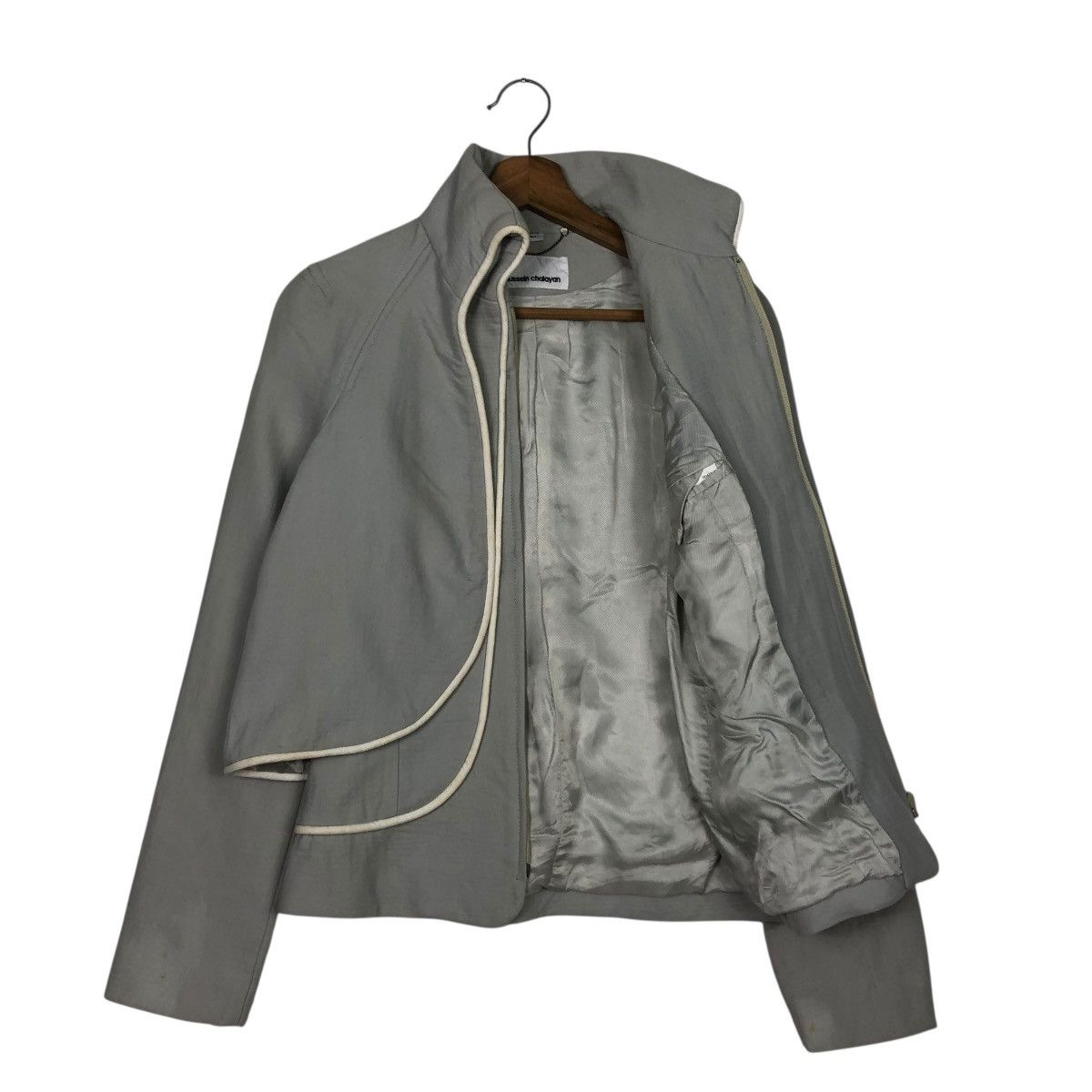 Hussein Chalayan 🔥CROPPED DOUBLE LAYER DESIGN JACKET HUSSEIN CHALAYAN Size M / US 6-8 / IT 42-44 - 13 Thumbnail