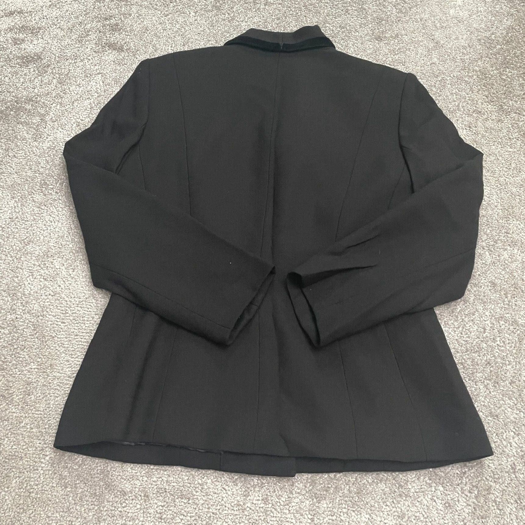 Kasper VINTAGE Kasper Blazer Jacket Womens 4 Black Single Breasted 3 Button Lined Work Size S / US 4 / IT 40 - 2 Thumbnail