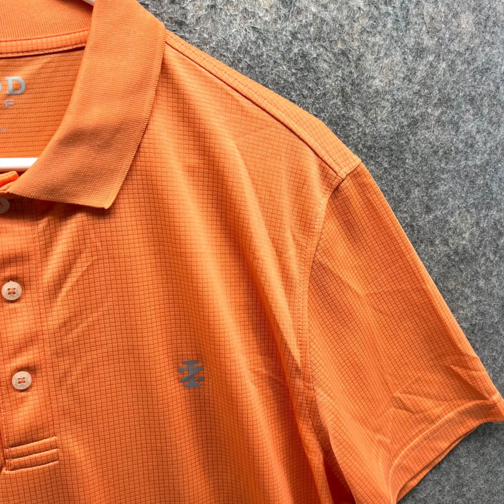 Izod IZOD Polo Shirt Men Large Orange Athletic Polyester Golf Golfer Performance Shirt Size US L / EU 52-54 / 3 - 4 Thumbnail