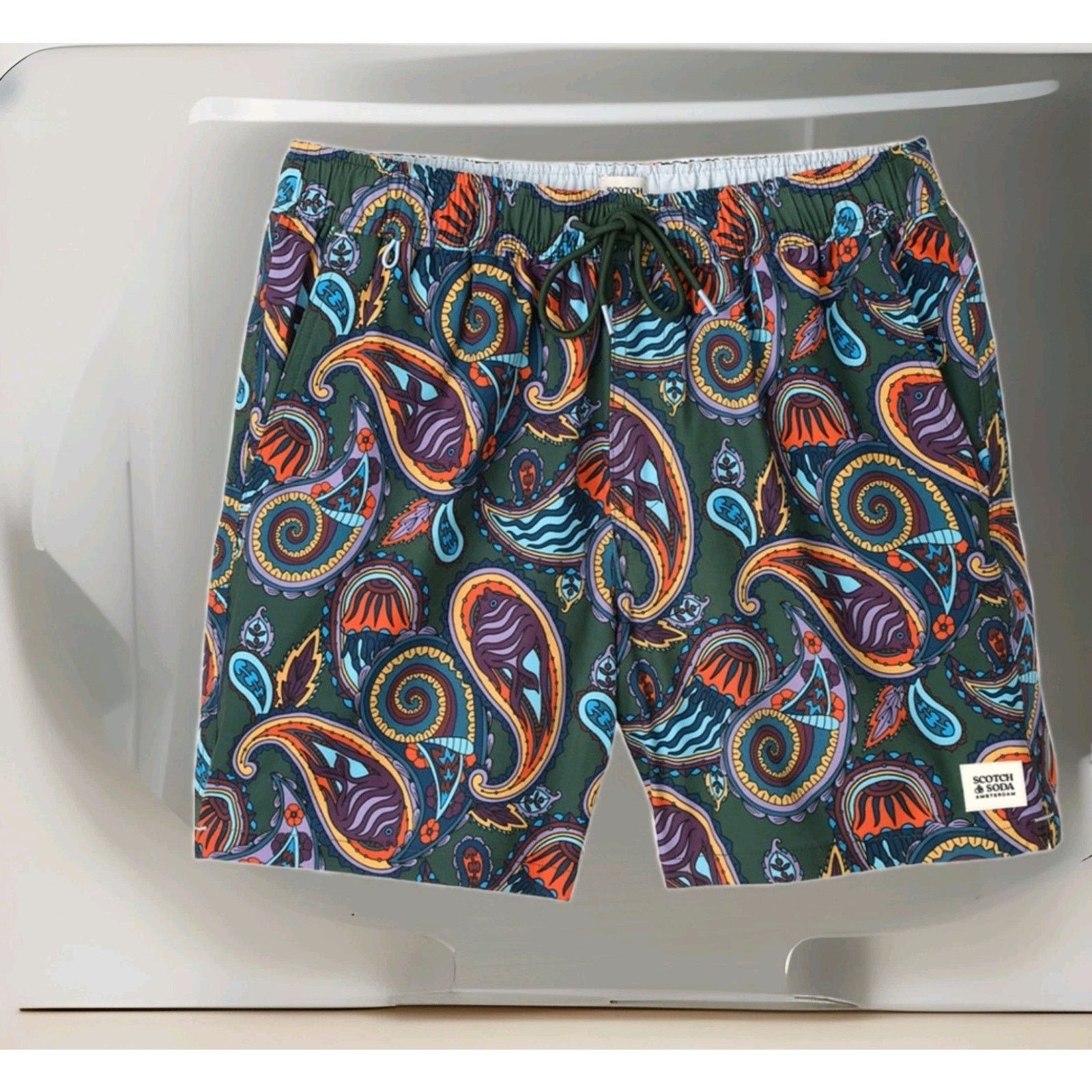 Scotch & Soda SCOTCH & SODA Swim Shorts SPrint Lined Drawstring Logo * Size US 32 / EU 48 - 2 Thumbnail