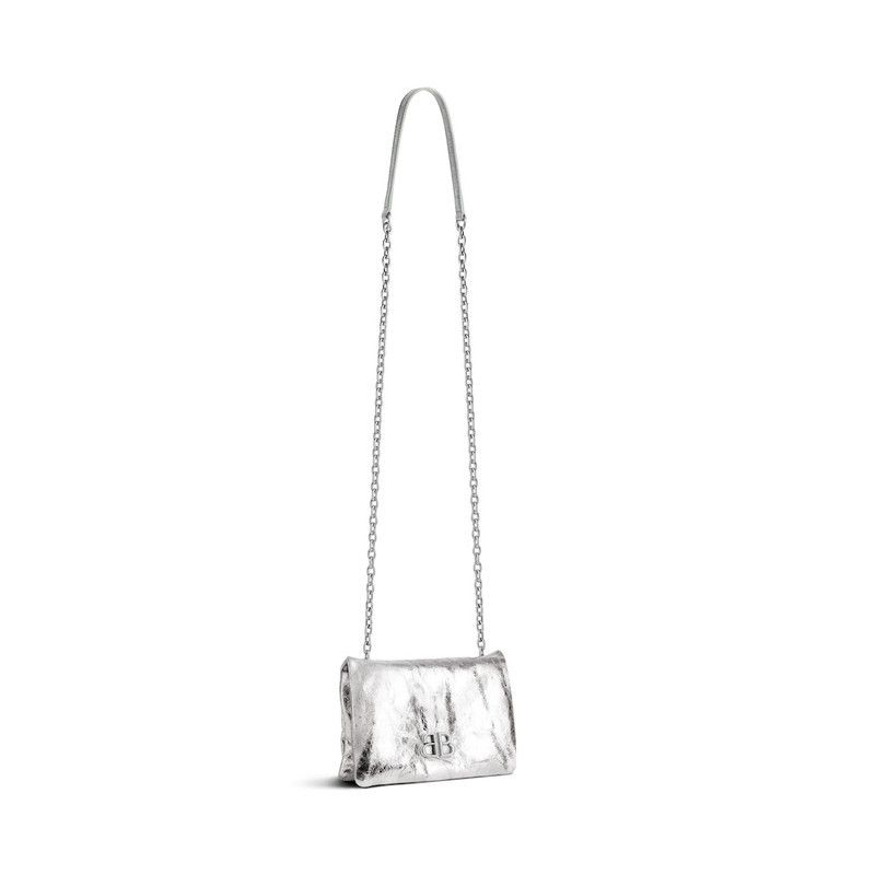 Balenciaga o1tr1nto0226 Size: OS / Monaco Nano Bag in Silver Size ONE SIZE - 2 Thumbnail