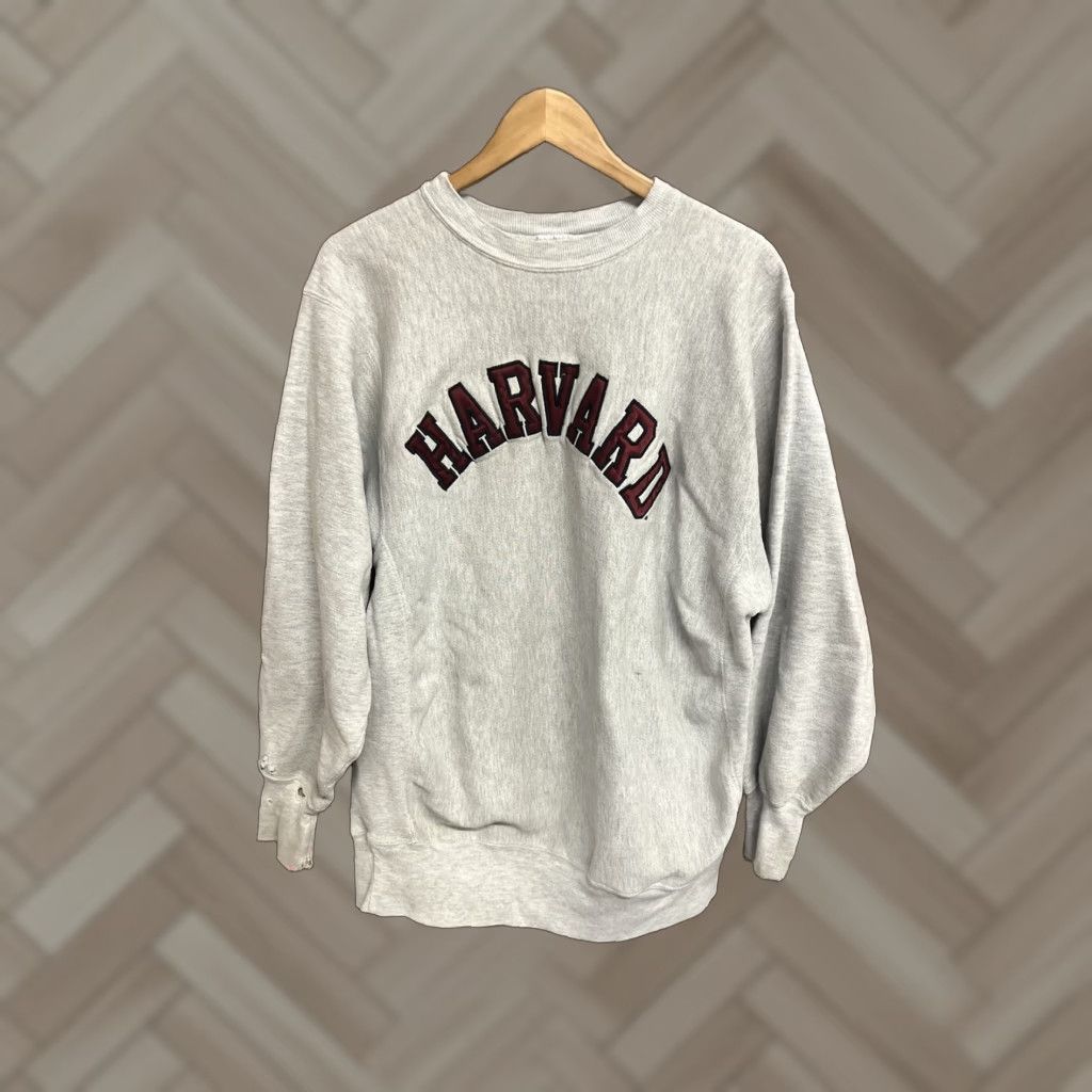 Champion VINTAGE Champion Reverse Weave Sweatshirt 2XL Crew Neck Ivy Gray 90s College Logo Reversible Men Size US XXL / EU 58 / 5 - 1 Thumbnail