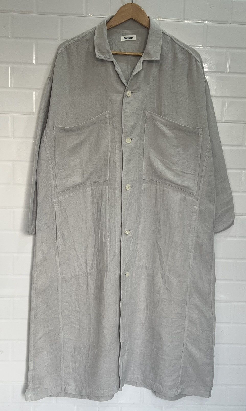 Issey Miyake Plantation by Issey Miyaki Paper Blend Long Coat Size M / US 6-8 / IT 42-44 - 2 Thumbnail