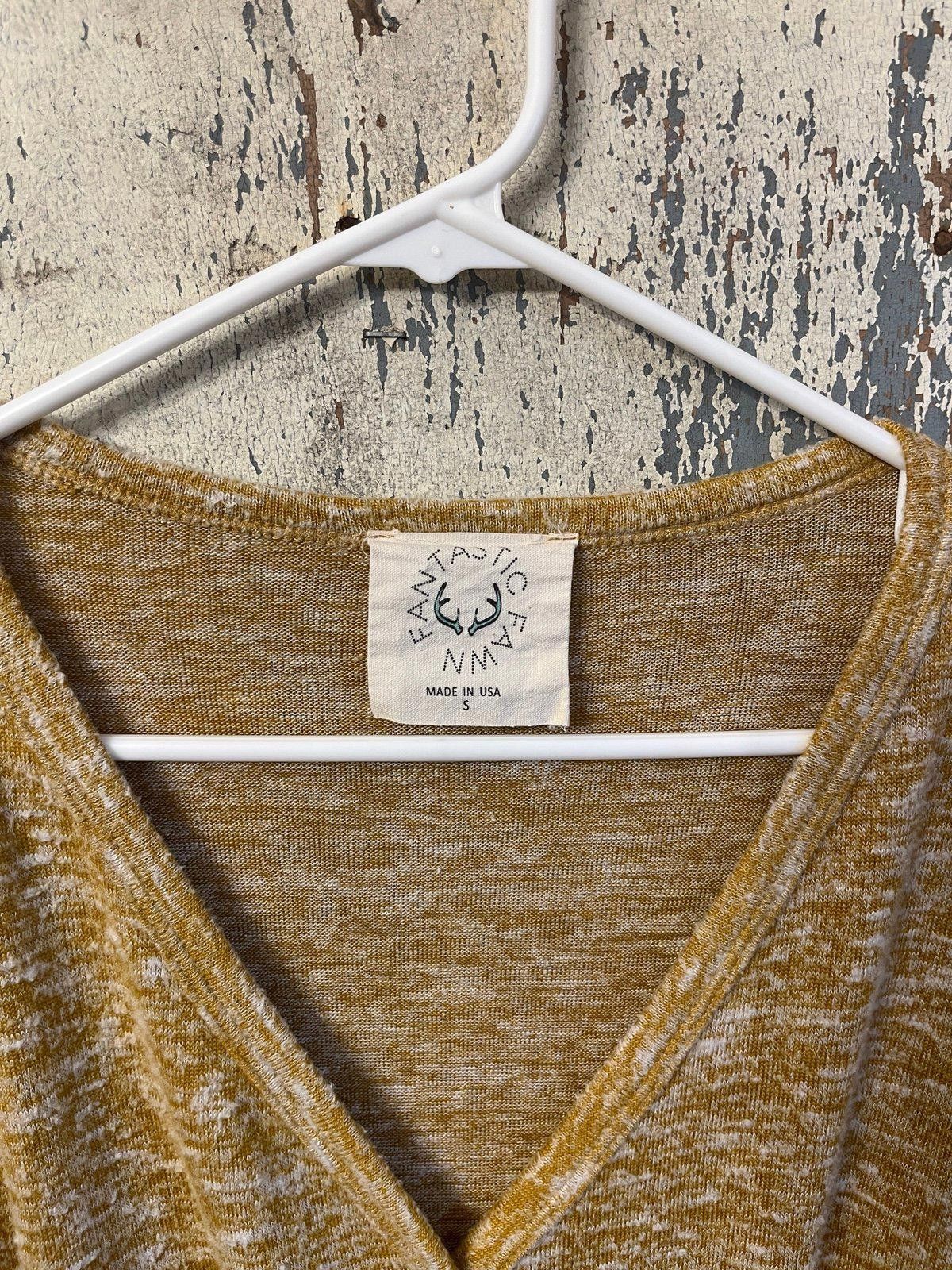 Designer Fantastic Fawn Heathered Yellow blouse, small, oversized Size S / US 4 / IT 40 - 5 Thumbnail