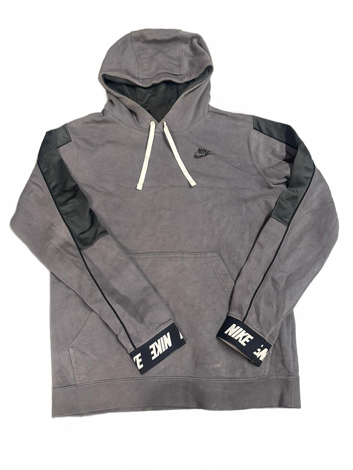 Nike Nike Grey Pullover Hoodie with Black Accents Size US S / EU 44-46 / 1 - 1 Thumbnail