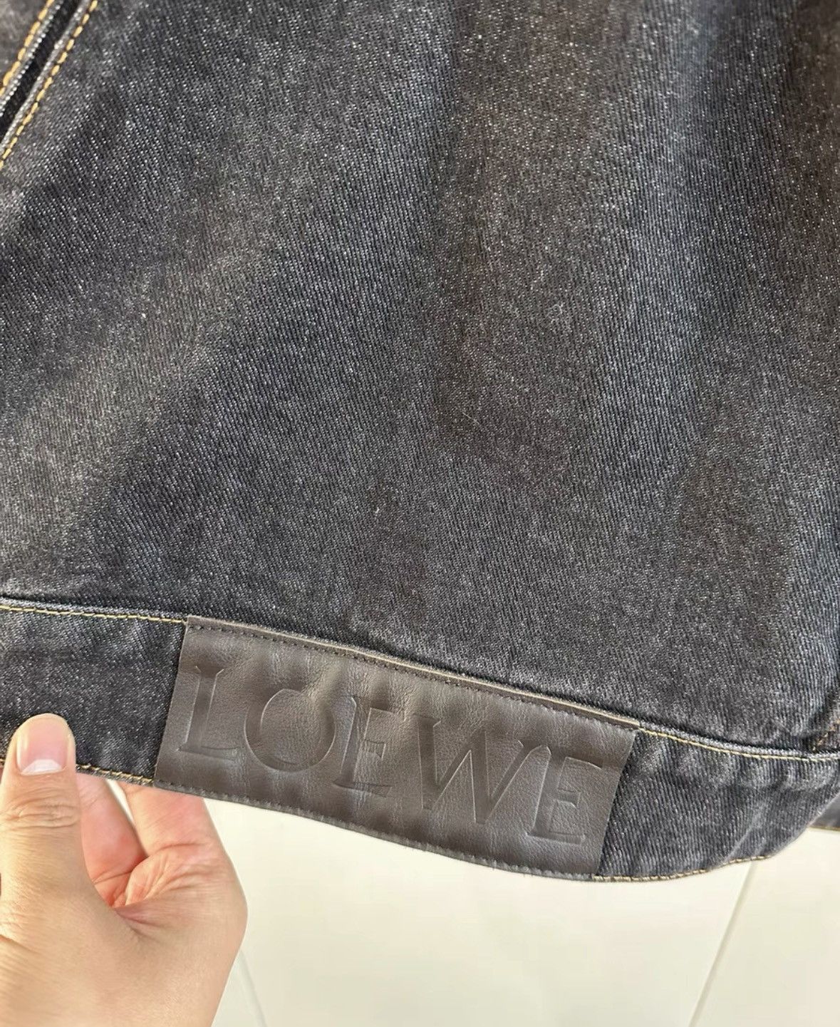 Loewe LOEWE Black-gray geometric denim jacket Size US M / EU 48-50 / 2 - 5 Thumbnail
