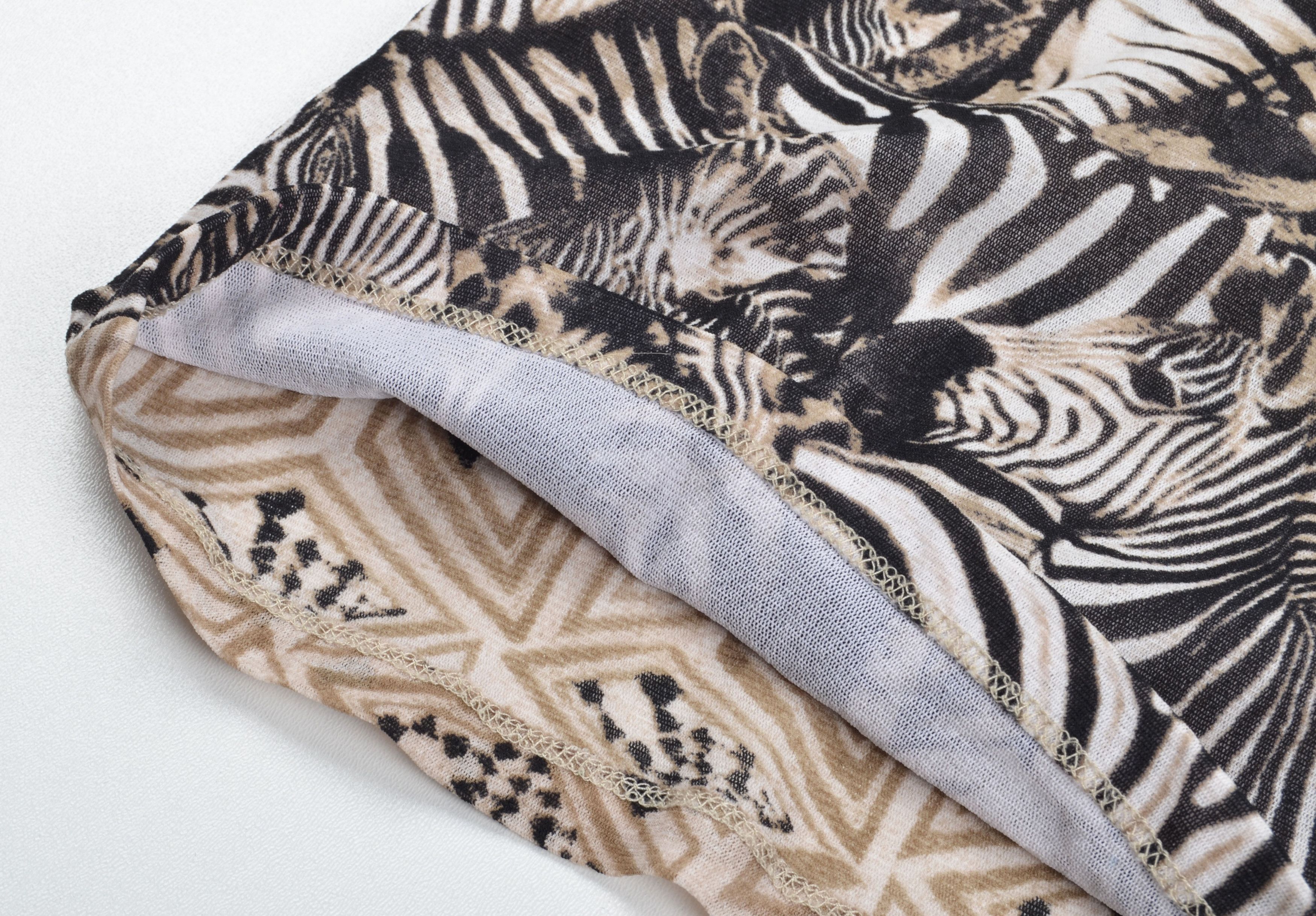 Vintage Oui Moments Y2K Mesh Zebra Print Animal Graphic T Shirt Size XS / US 0-2 / IT 36-38 - 7 Thumbnail