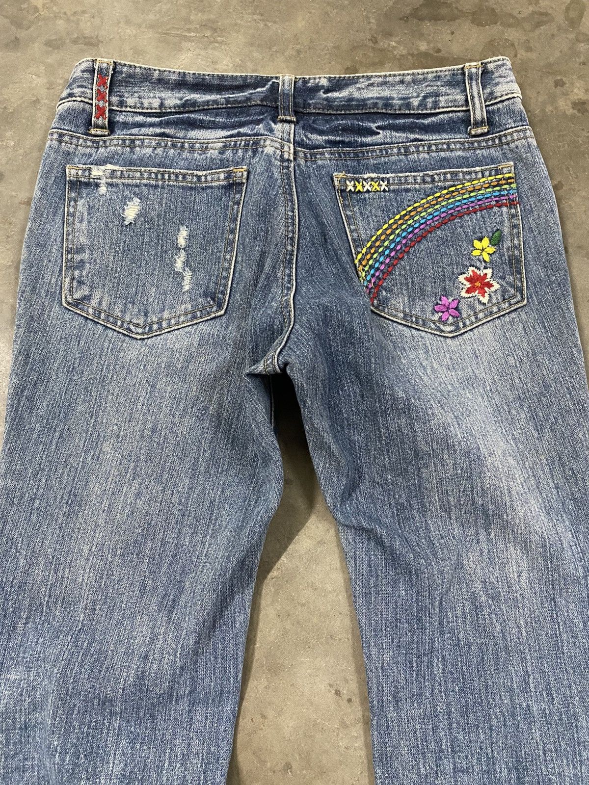 Japan Blue Jeans Flare Jeans Japan Colza Embroidery Denim @281 Size 28" / US 6 / IT 42 - 11 Thumbnail