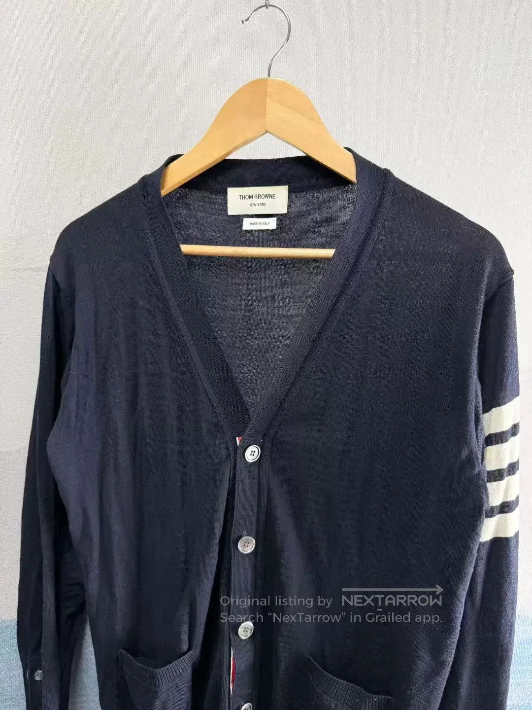 Thom Browne thom browne navy wool knitted cardigan. Size US L / EU 52-54 / 3 - 2 Thumbnail