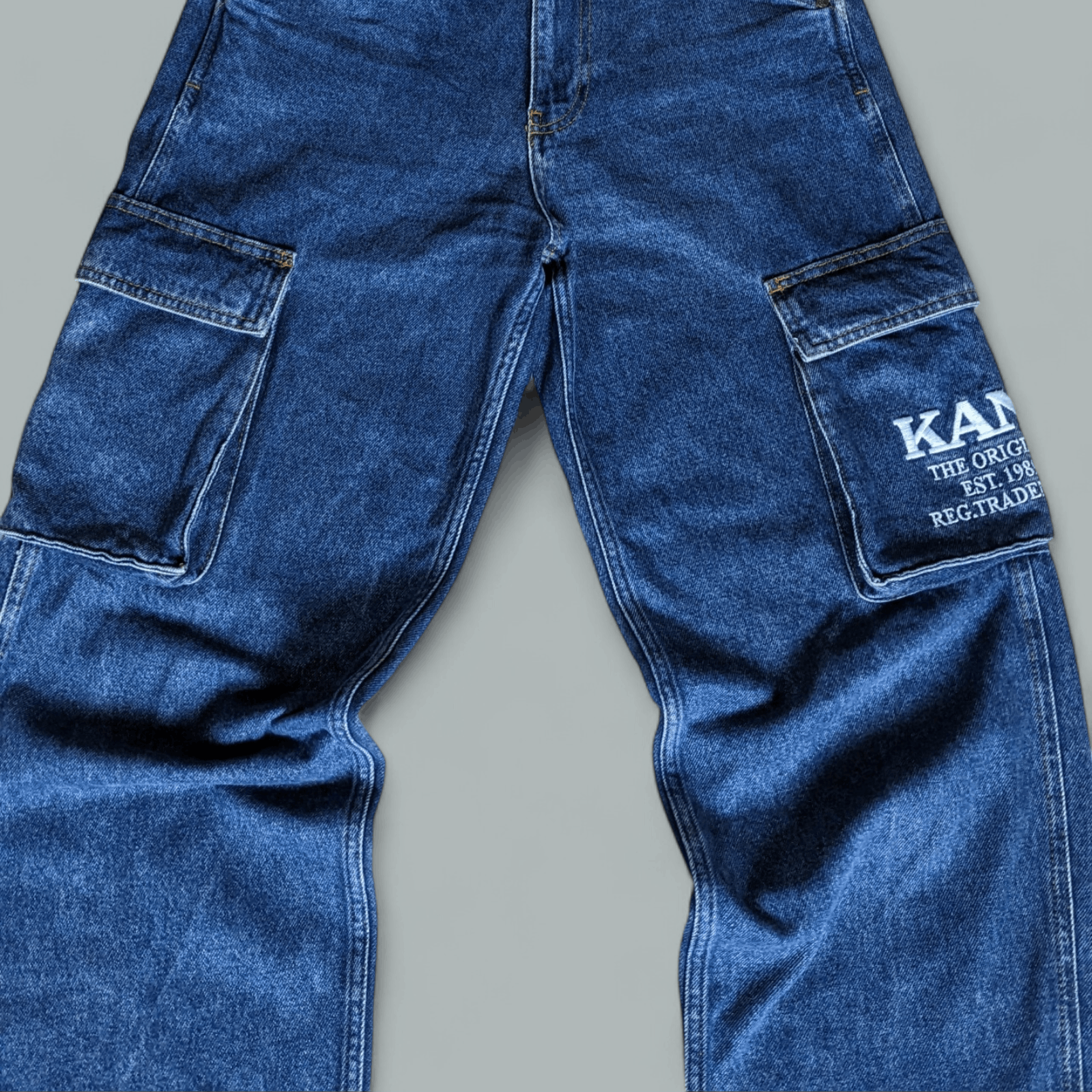 Karl Kani Unisex Karl Kani Vintage Baggy Cargo Jeans M Y2K Short Leg Size US 28 / EU 44 - 2 Thumbnail