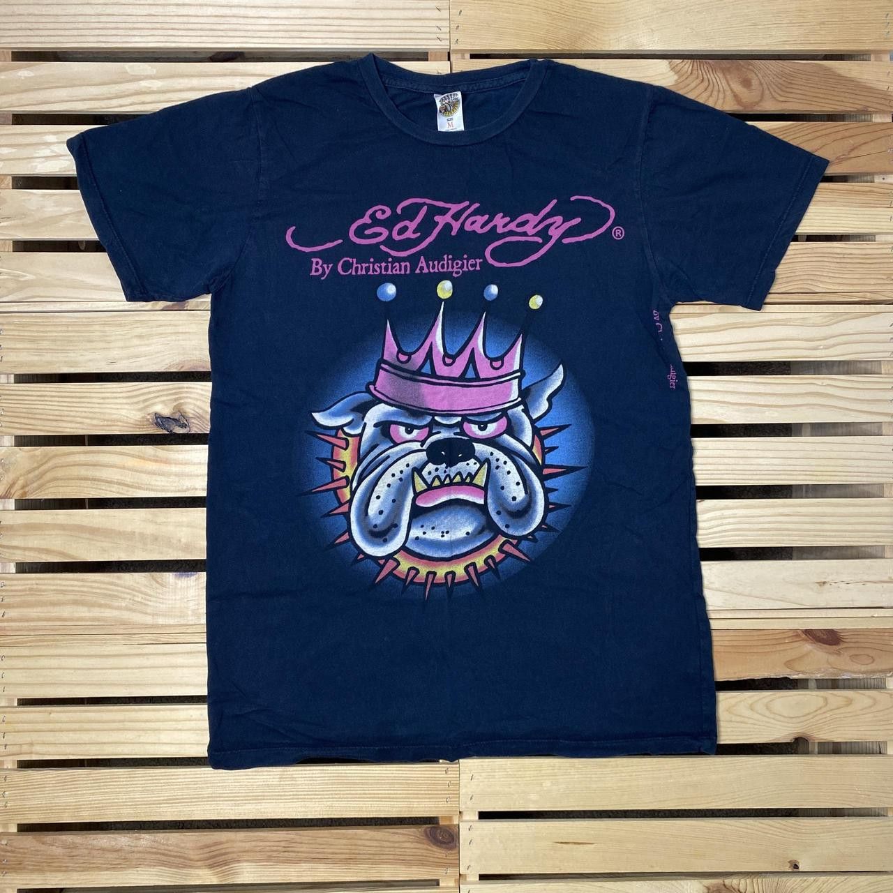 Ed Hardy Vintage Ed Hardy Black Designer Tee Size Medium Size US M / EU 48-50 / 2 - 1 Thumbnail