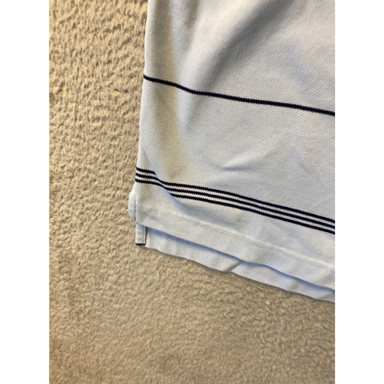 Roundtree & Yorke Roundtree & Yorke Gold Label Polo Shirt L Blue Striped Short Sleeve Casual Golf Mens Size US L / EU 52-54 / 3 - 6 Thumbnail