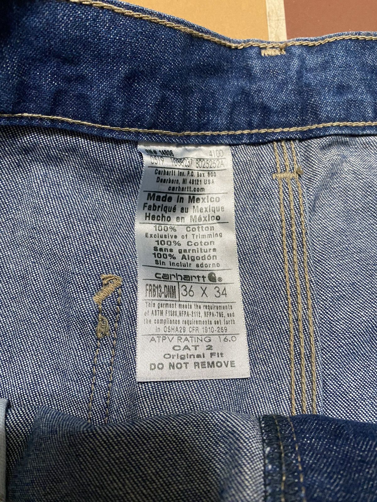 Carhartt Vintage Carhartt Fire Retardant Carpenter Jeans 36x34 Size US 36 / EU 52 - 5 Thumbnail