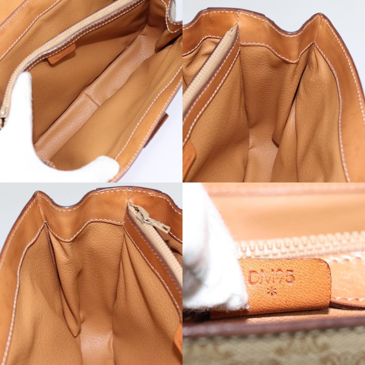 Celine CELINE Macadam Canvas Hand Bag Beige Gold Size ONE SIZE - 13 Thumbnail