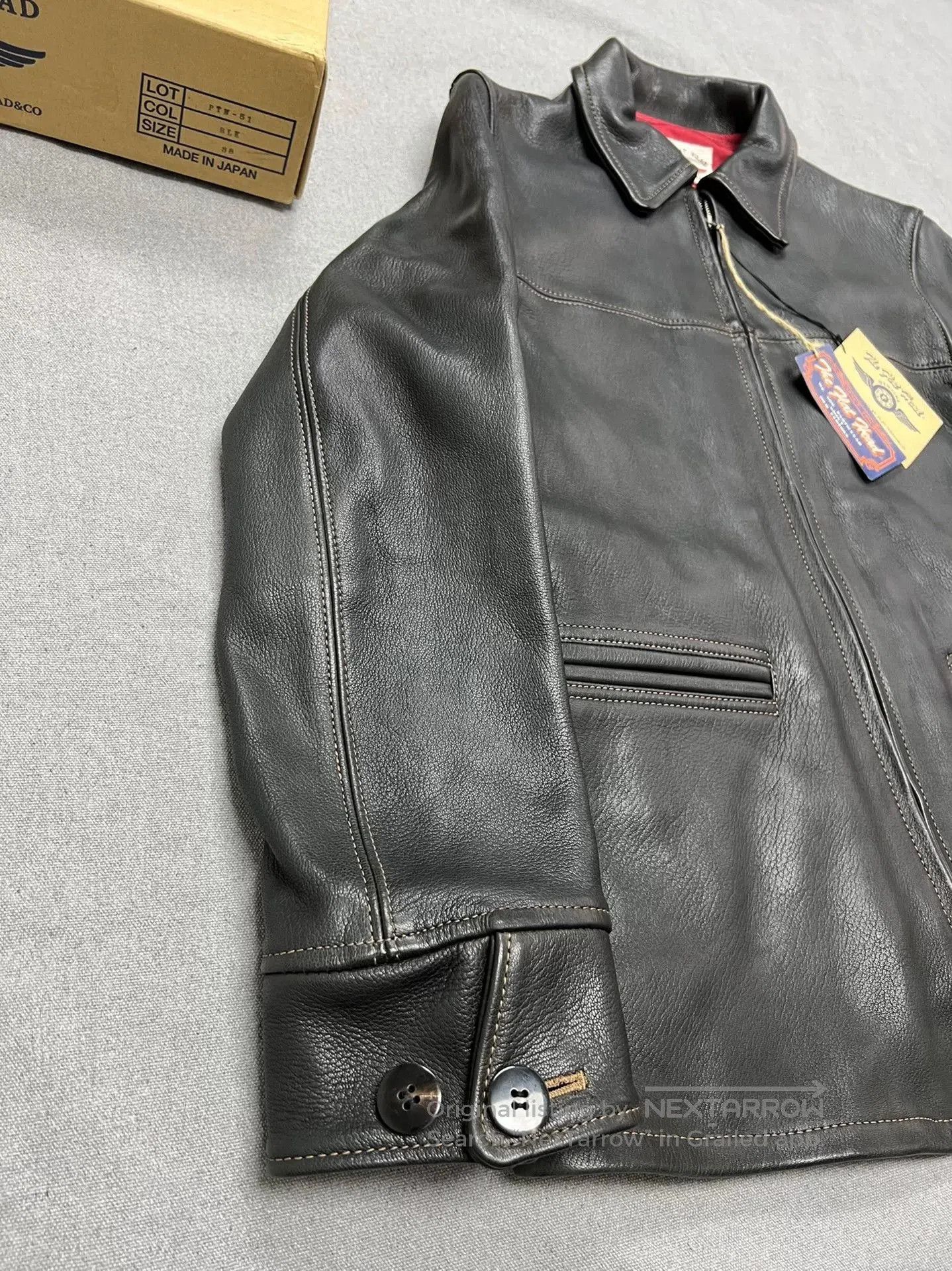 The Flat Head 1930s Leather Rider's Jacket. Size US M / EU 48-50 / 2 - 4 Thumbnail