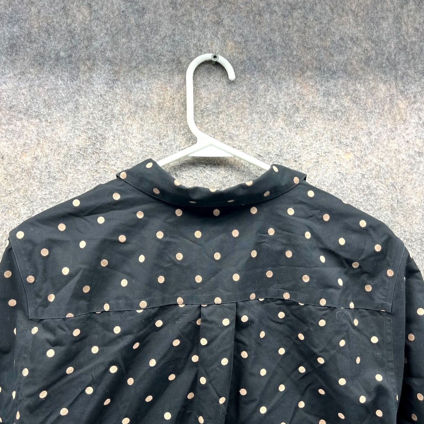Vintage Chico's Shirt Womens 3 Black Button Down Preppy Non-Iron Space Dots Blouse Shirt Dressy Casual Party/Cocktail Travel Size XS / US 0-2 / IT 36-38 - 6 Thumbnail