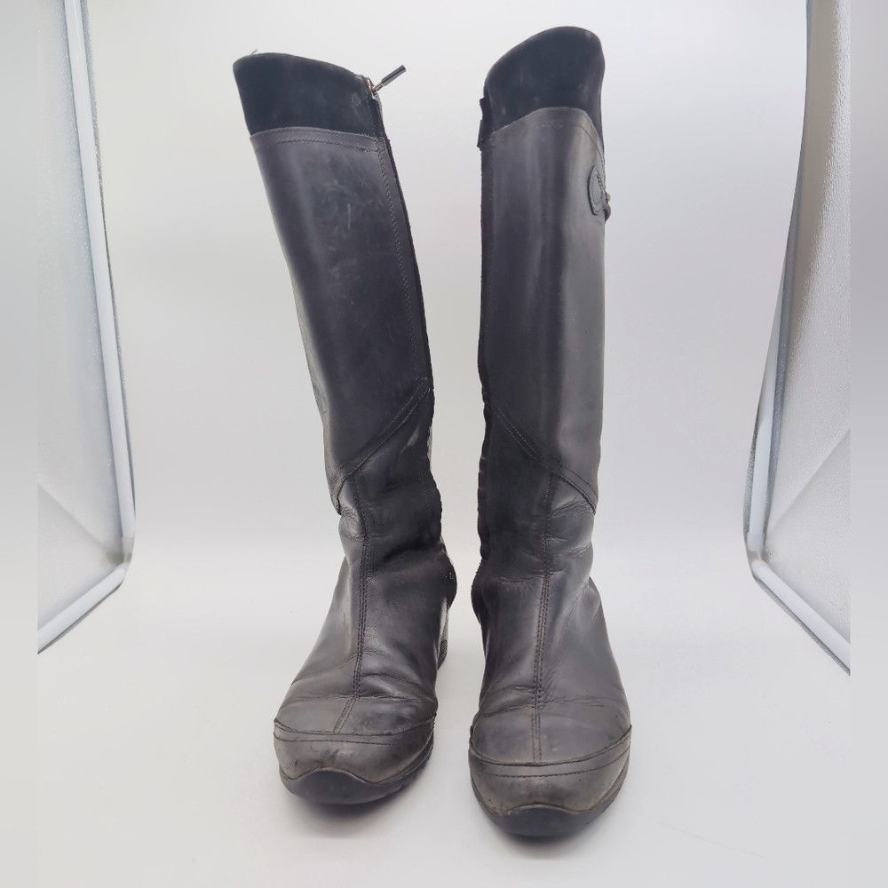 Teva Teva Jade Cove Sz 8.5 Black Leather Knee-High Boots Size US 8.5 / IT 38.5 - 2 Thumbnail